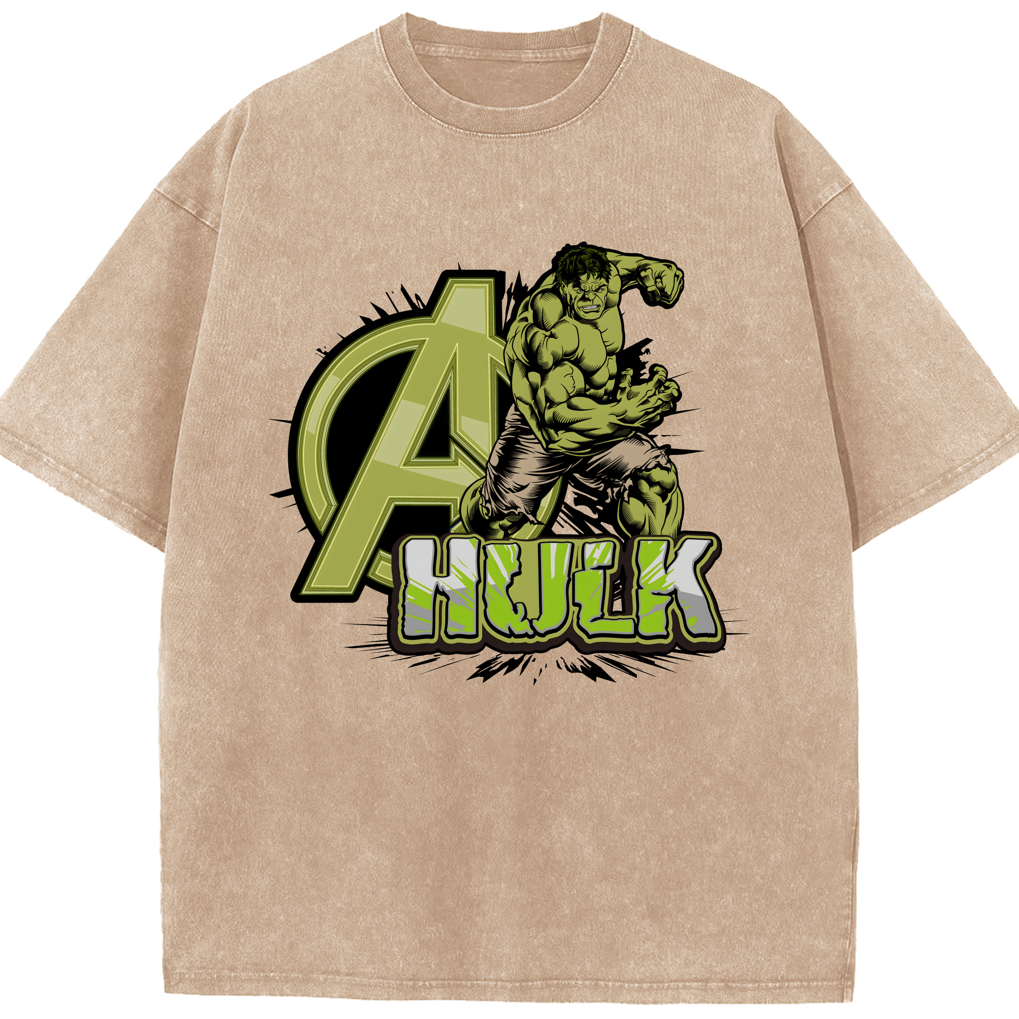 （画像用） アベンジャーズ The Avengers 綿100% ヴィンテージ風 半袖Tシャツ（フロントプリント）
