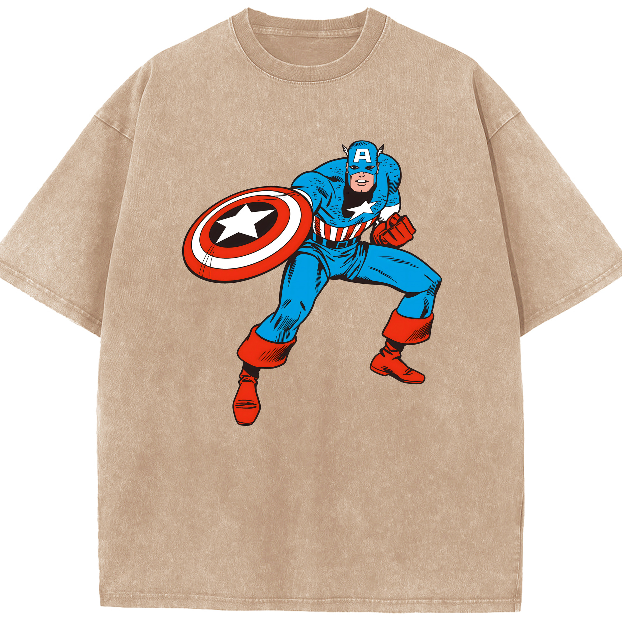 （画像用） アベンジャーズ The Avengers 綿100% ヴィンテージ風 半袖Tシャツ（フロントプリント）