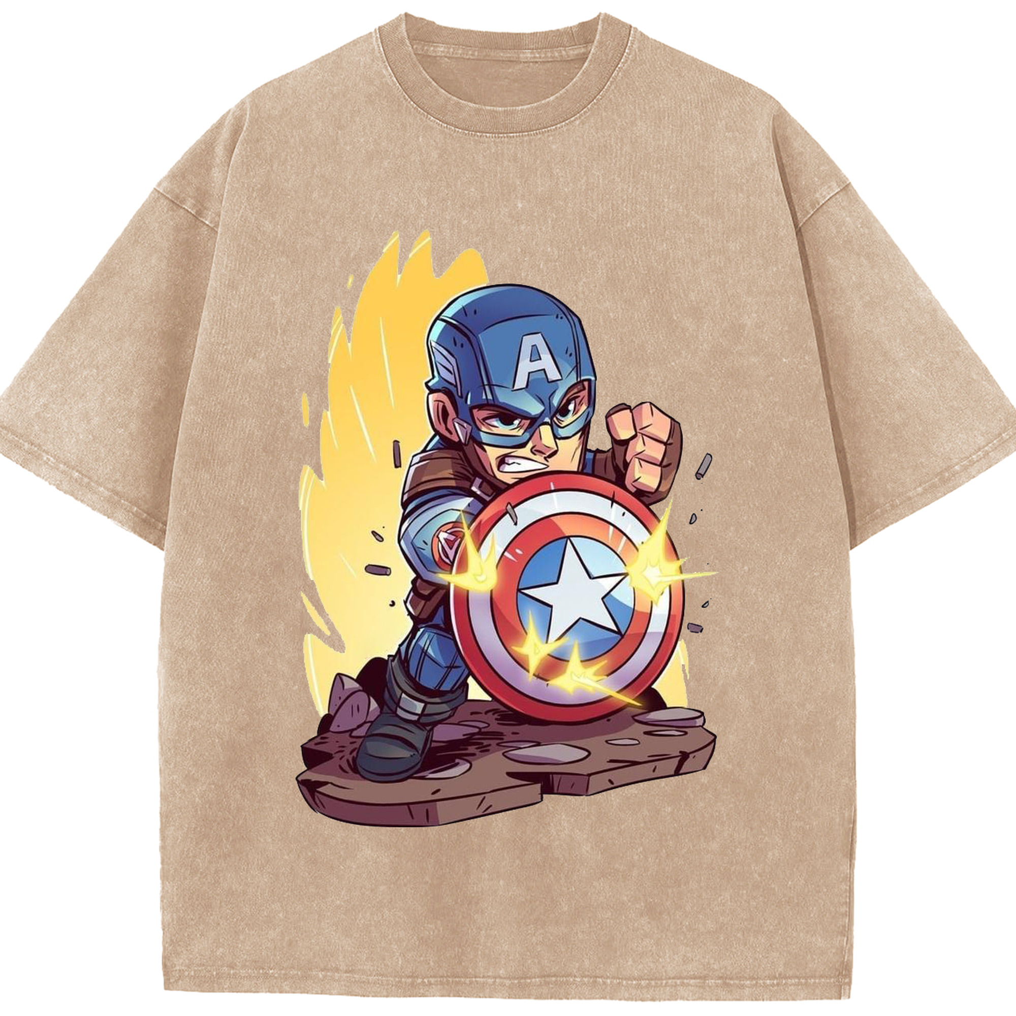 （画像用） アベンジャーズ The Avengers 綿100% ヴィンテージ風 半袖Tシャツ（フロントプリント）