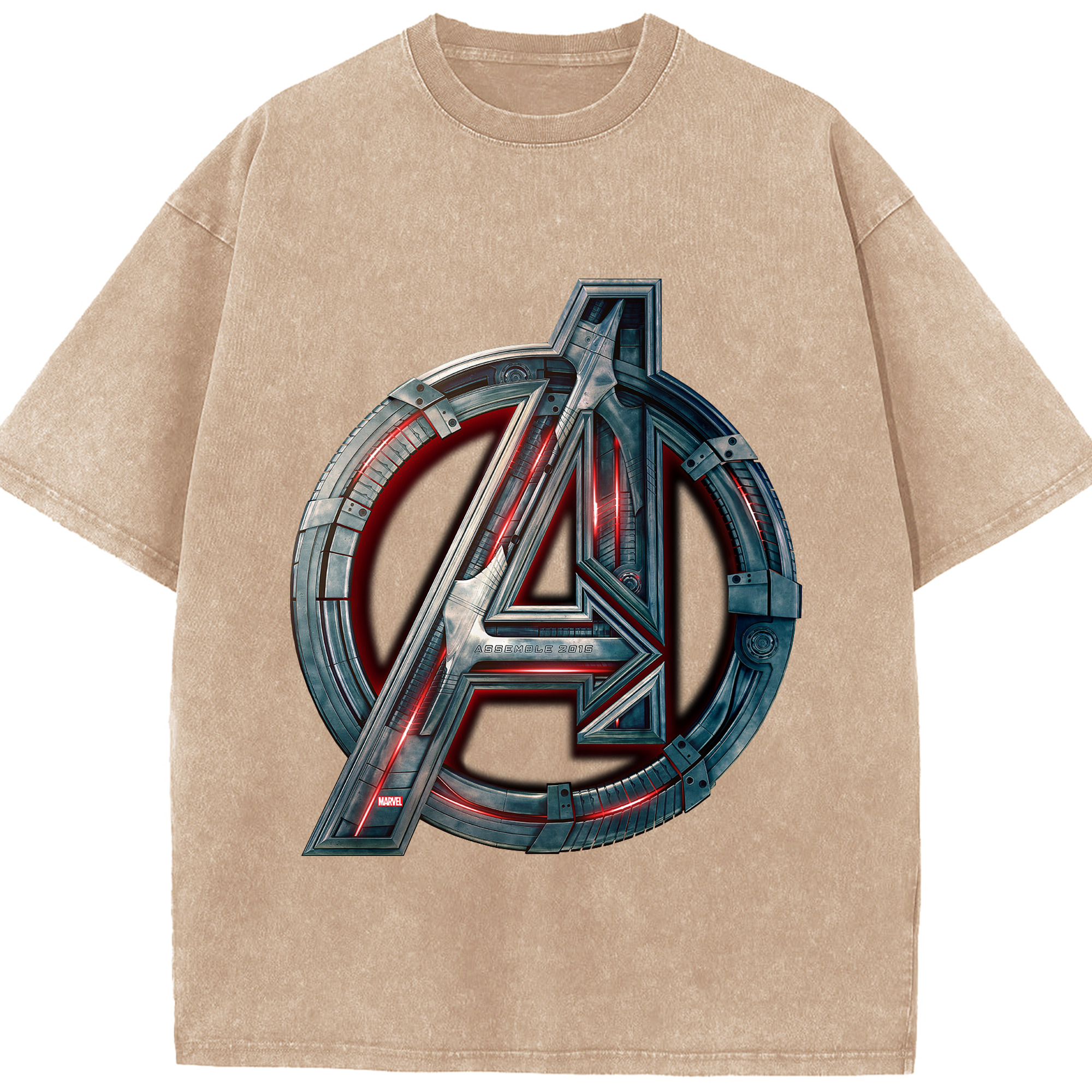 （画像用） アベンジャーズ The Avengers 綿100% ヴィンテージ風 半袖Tシャツ（フロントプリント）