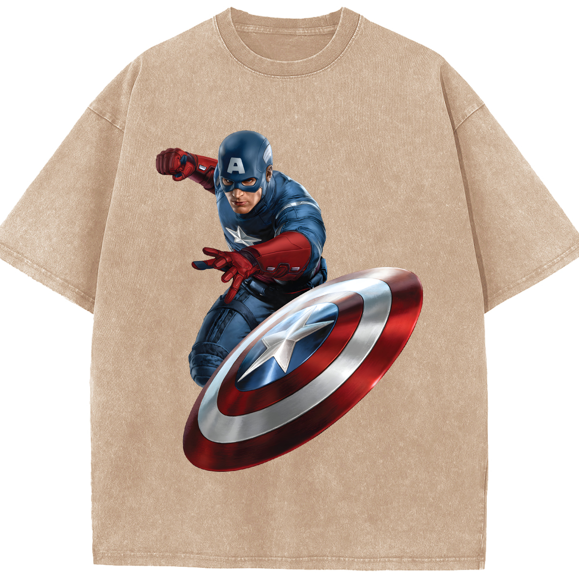 （画像用） アベンジャーズ The Avengers 綿100% ヴィンテージ風 半袖Tシャツ（フロントプリント）