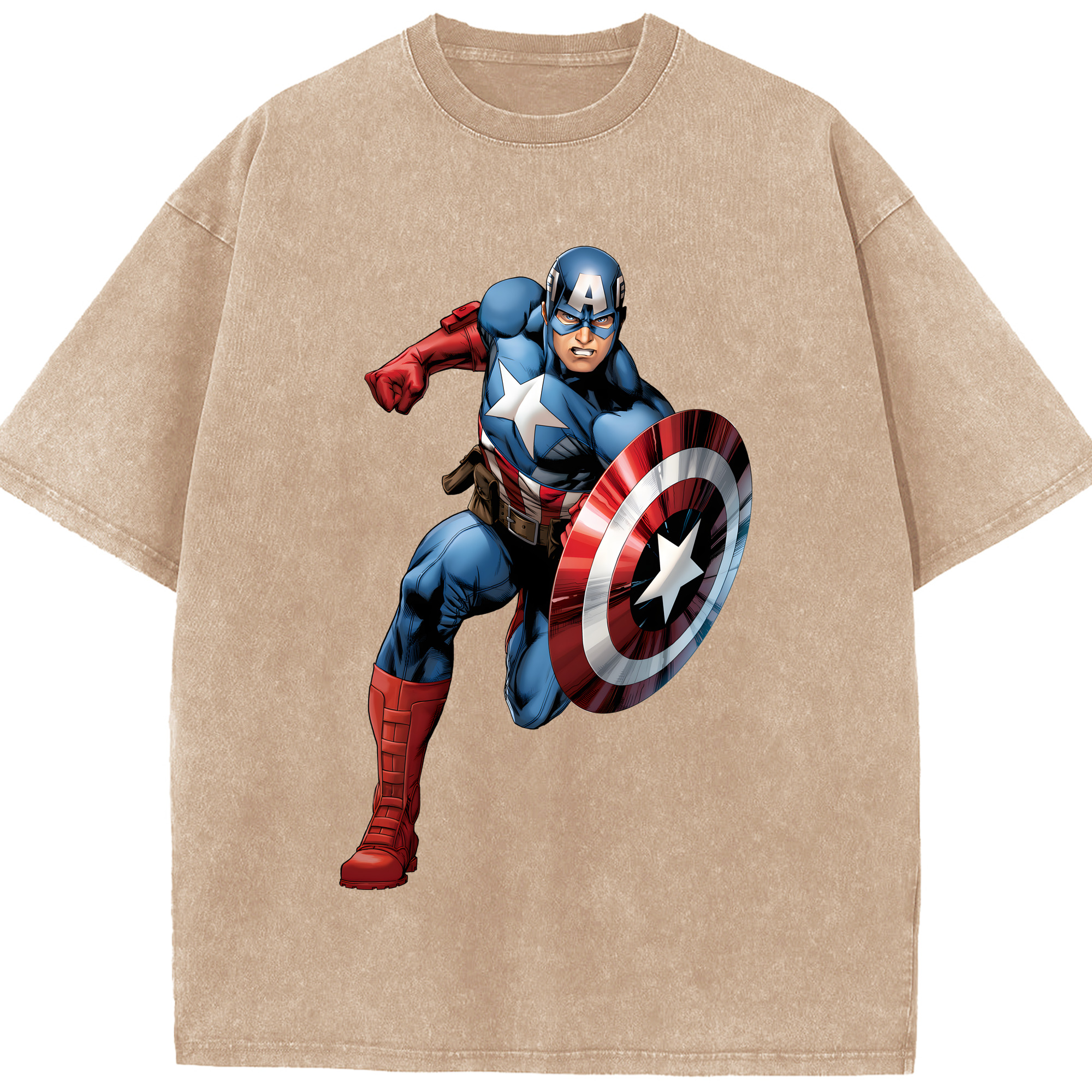（画像用） アベンジャーズ The Avengers 綿100% ヴィンテージ風 半袖Tシャツ（フロントプリント）