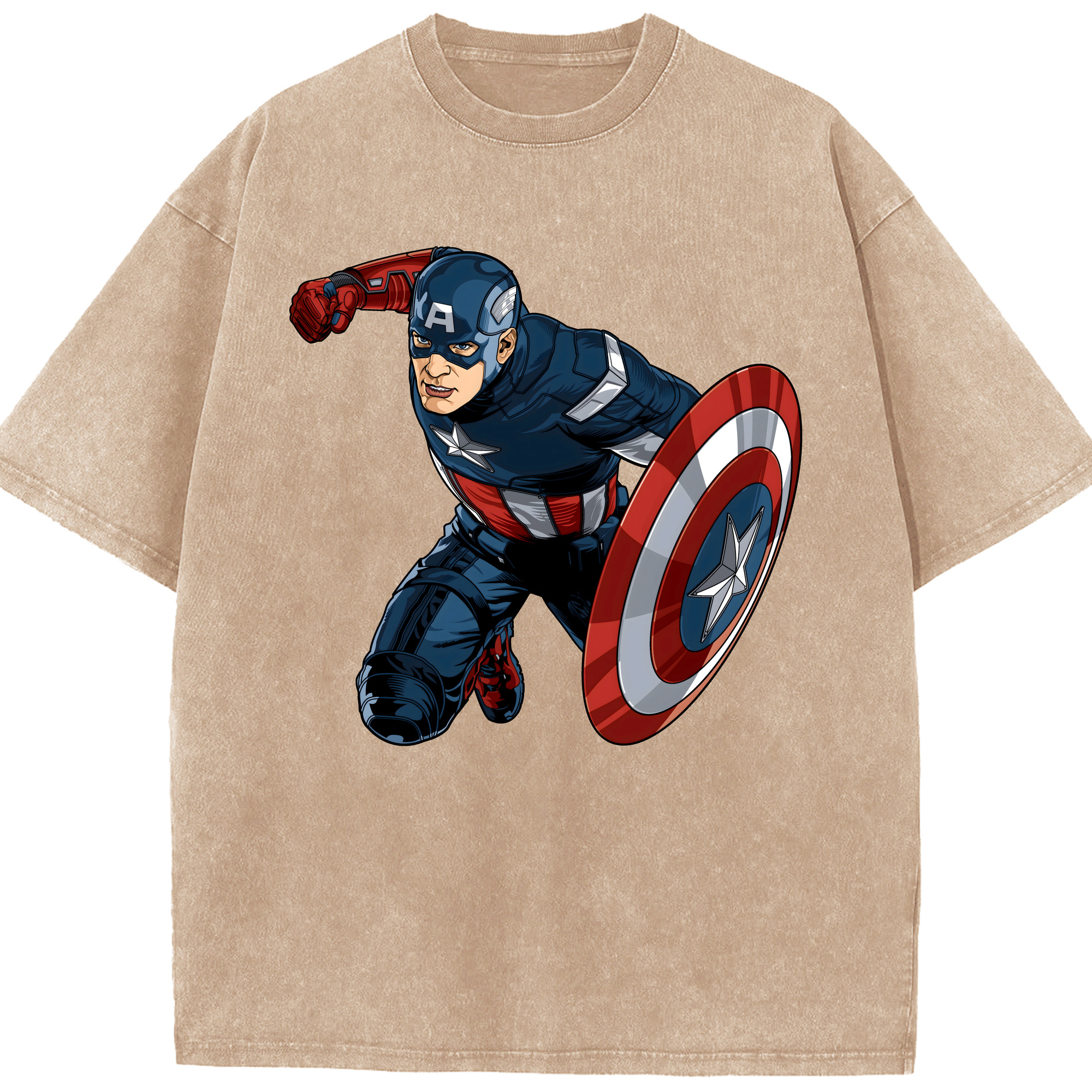 （画像用） アベンジャーズ The Avengers 綿100% ヴィンテージ風 半袖Tシャツ（フロントプリント）
