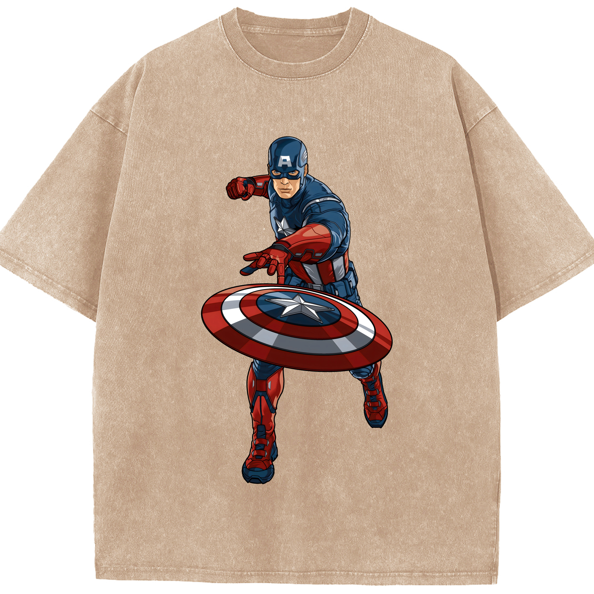 （画像用） アベンジャーズ The Avengers 綿100% ヴィンテージ風 半袖Tシャツ（フロントプリント）