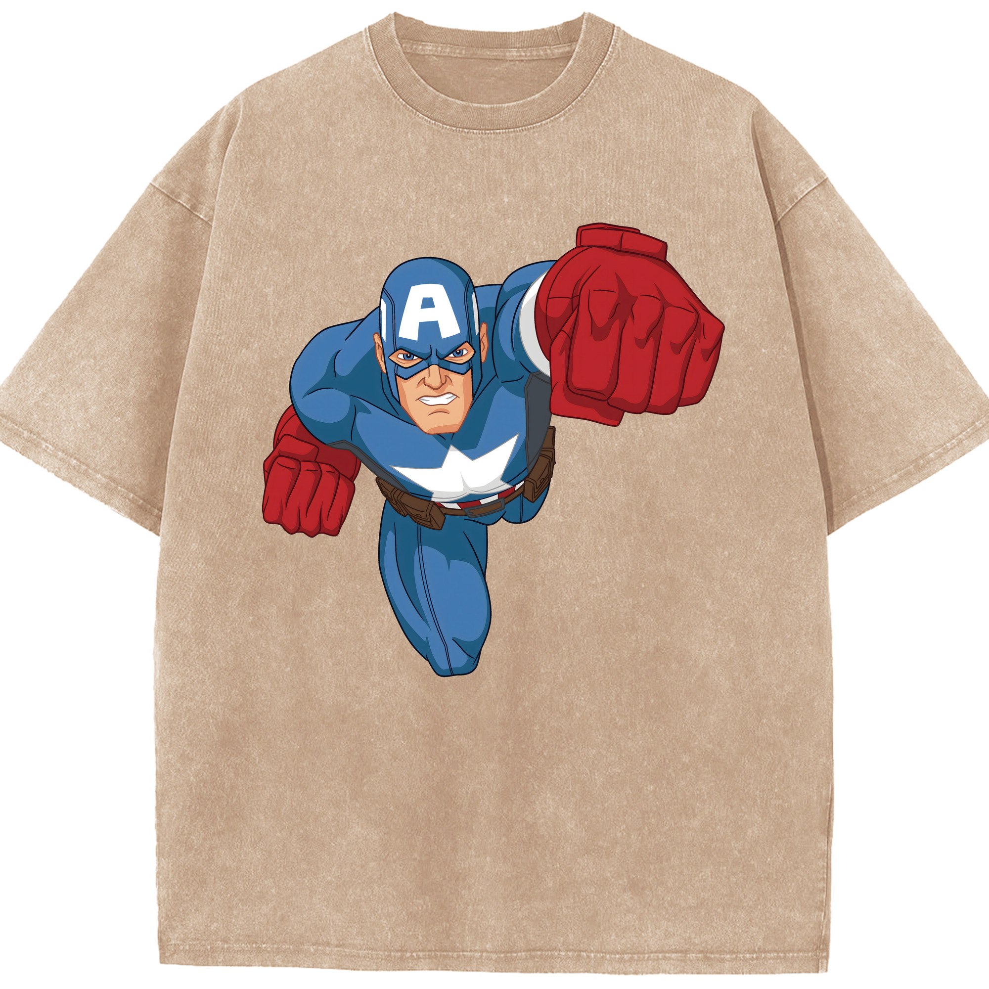 （画像用） アベンジャーズ The Avengers 綿100% ヴィンテージ風 半袖Tシャツ（フロントプリント）