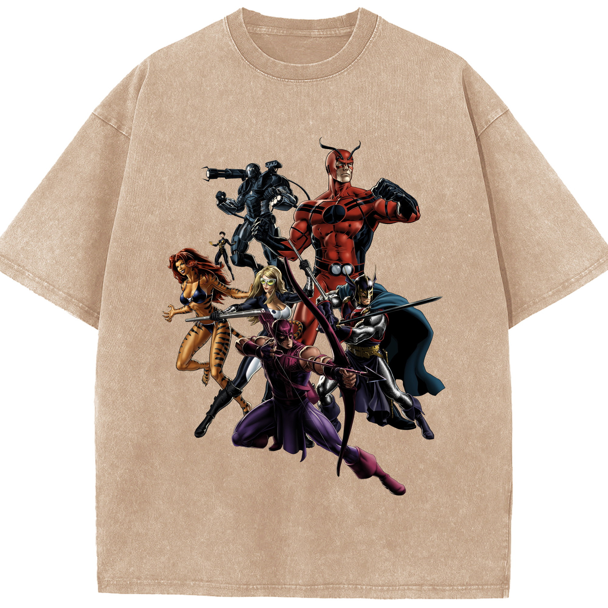 （画像用） アベンジャーズ The Avengers 綿100% ヴィンテージ風 半袖Tシャツ（フロントプリント）