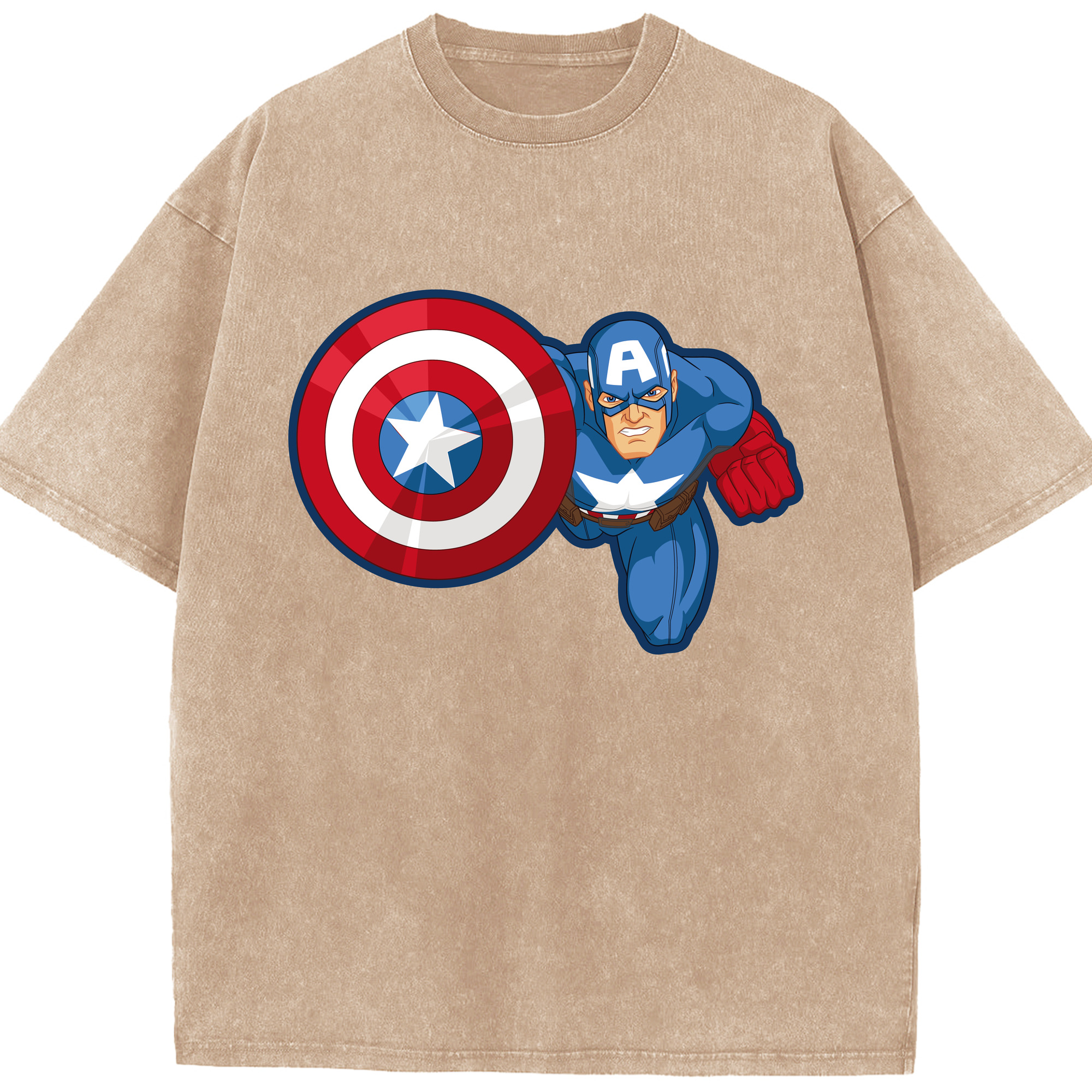 （画像用） アベンジャーズ The Avengers 綿100% ヴィンテージ風 半袖Tシャツ（フロントプリント）