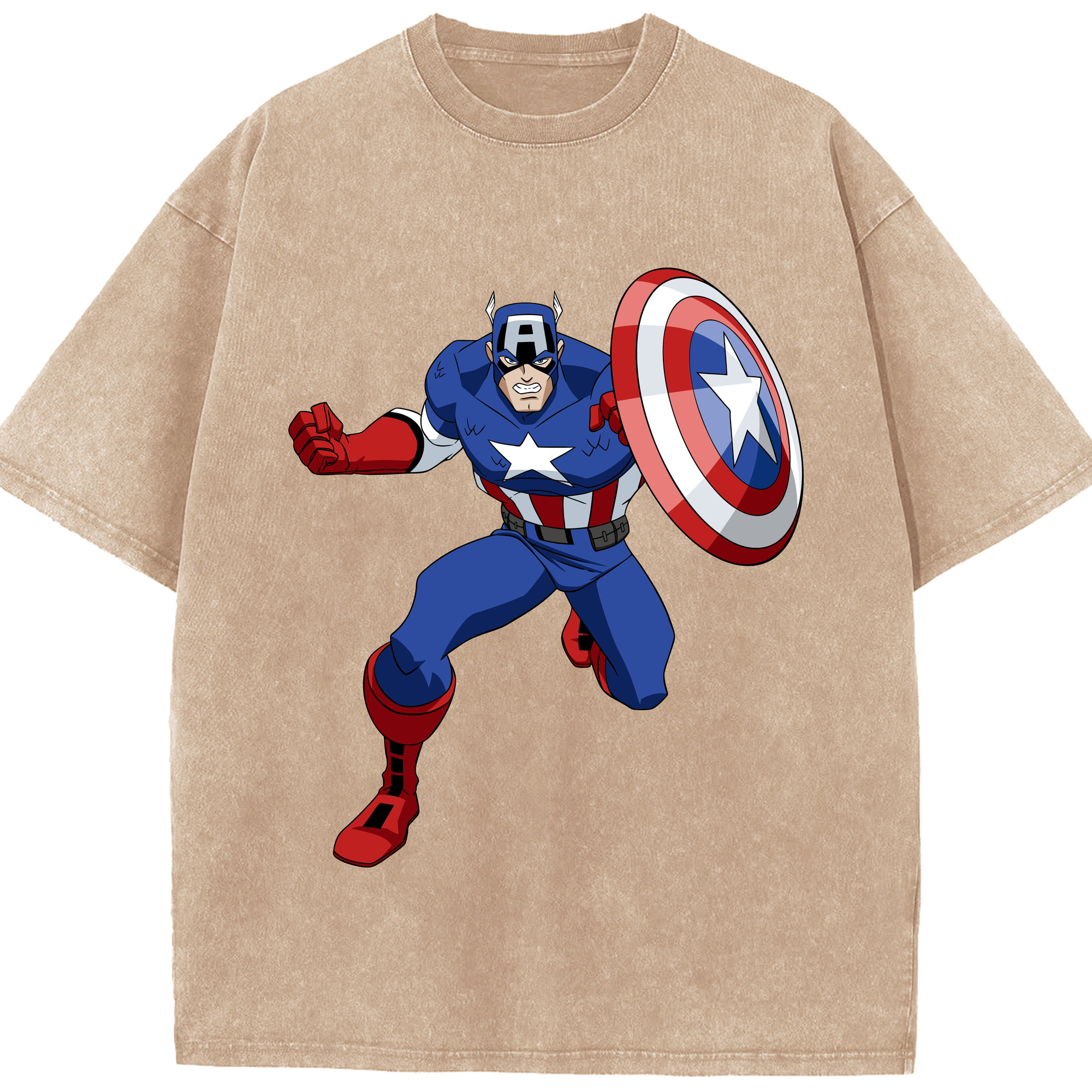 （画像用） アベンジャーズ The Avengers 綿100% ヴィンテージ風 半袖Tシャツ（フロントプリント）