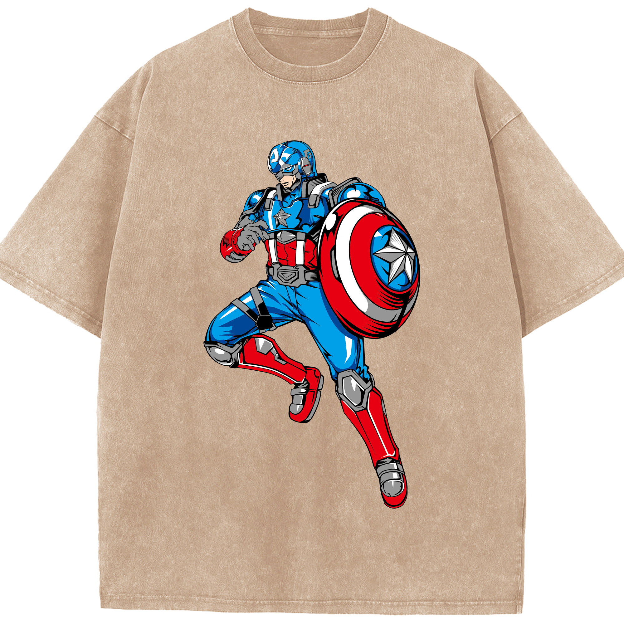 （画像用） アベンジャーズ The Avengers 綿100% ヴィンテージ風 半袖Tシャツ（フロントプリント）