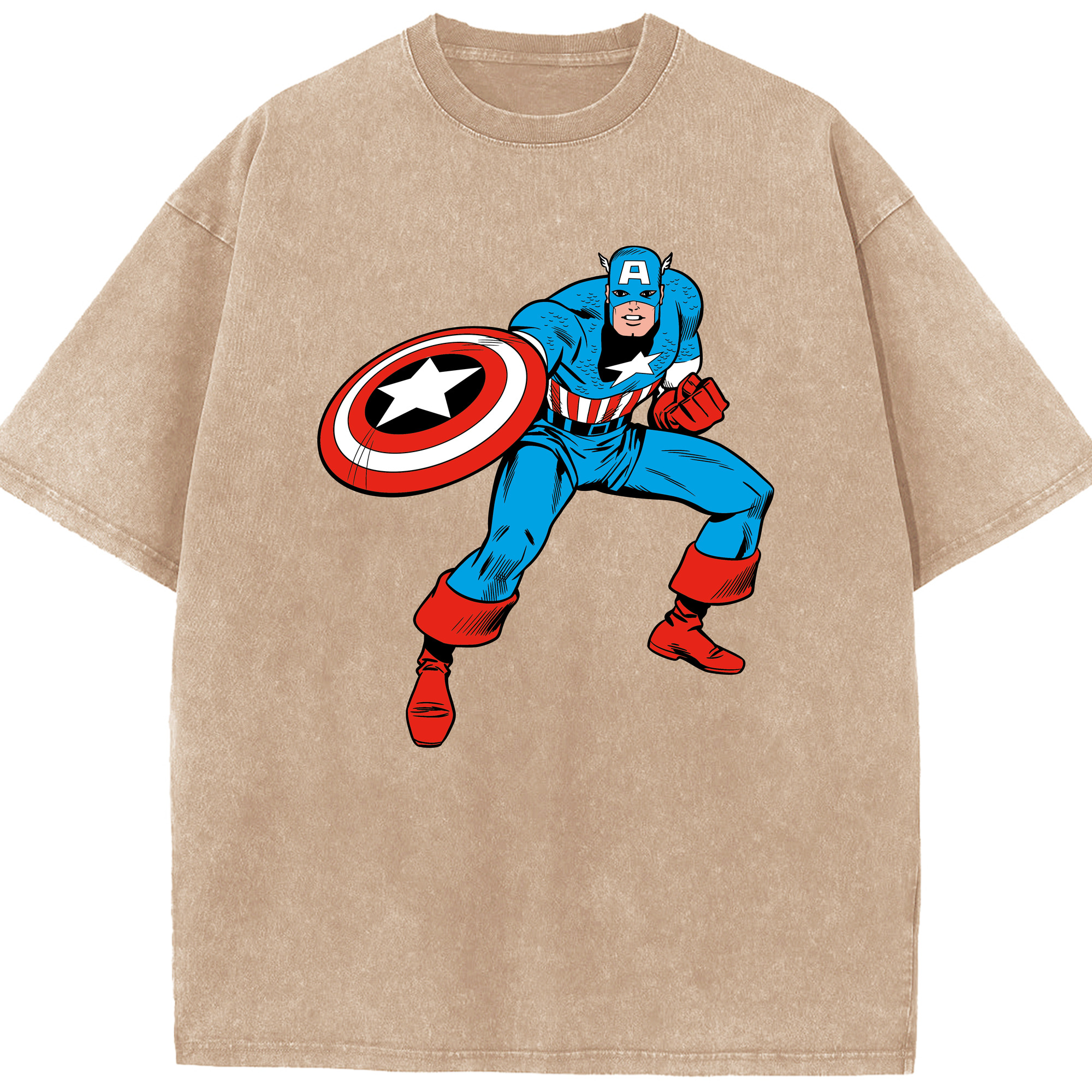 （画像用） アベンジャーズ The Avengers 綿100% ヴィンテージ風 半袖Tシャツ（フロントプリント）