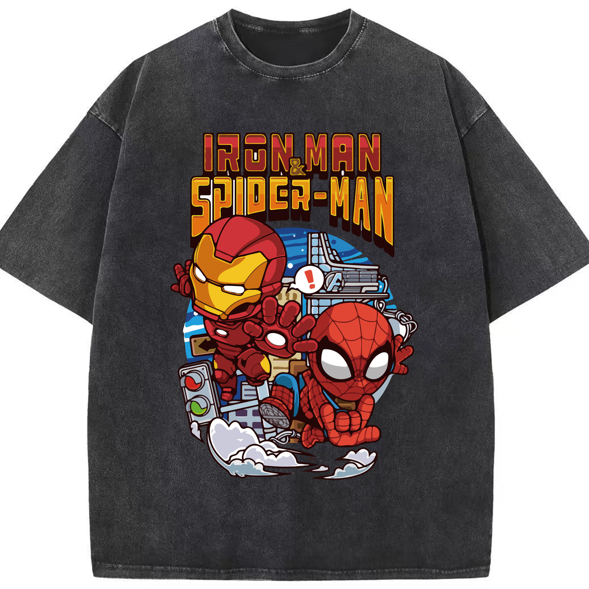（画像用） アベンジャーズ The Avengers 綿100% ヴィンテージ風 半袖Tシャツ（フロントプリント）