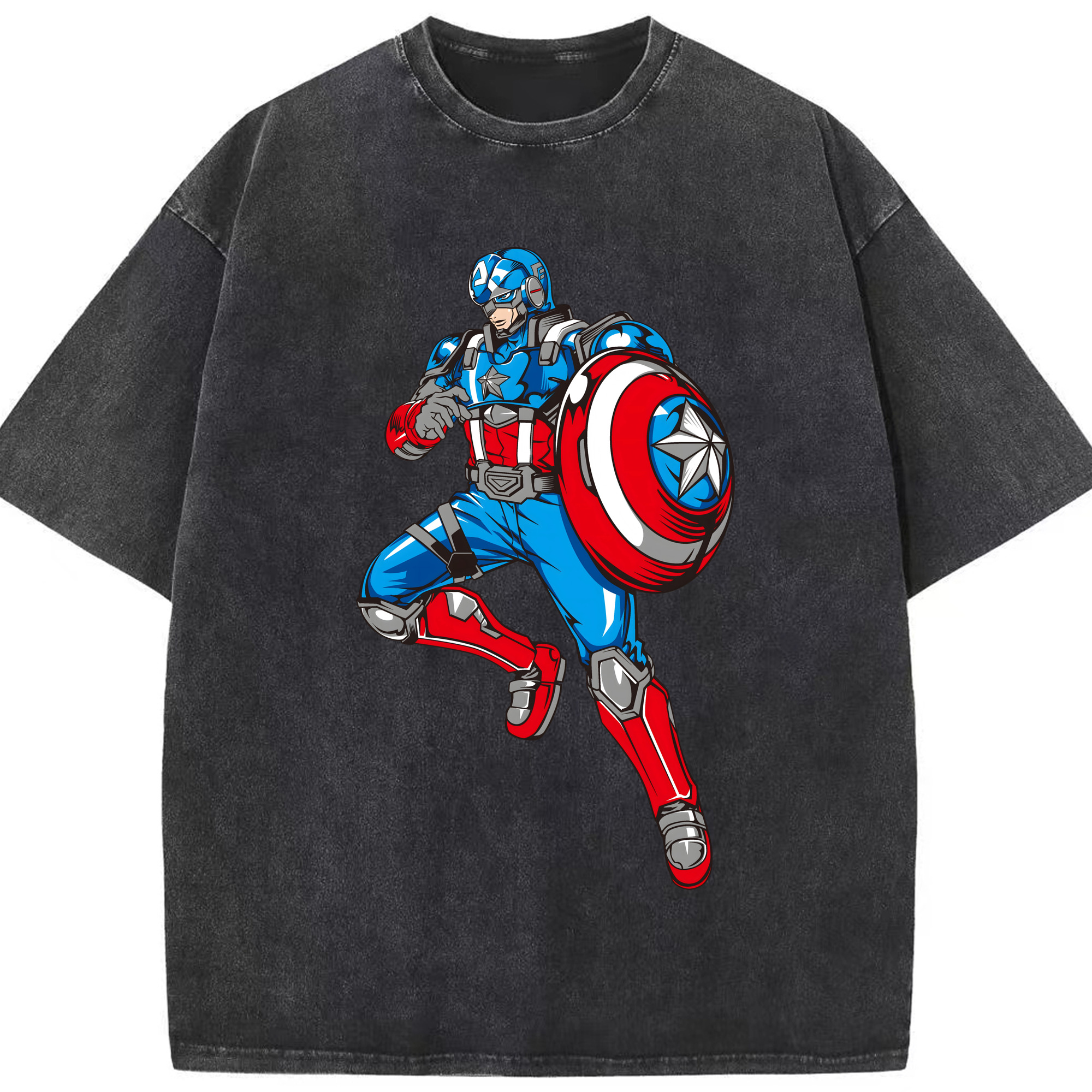（画像用） アベンジャーズ The Avengers 綿100% ヴィンテージ風 半袖Tシャツ（フロントプリント）