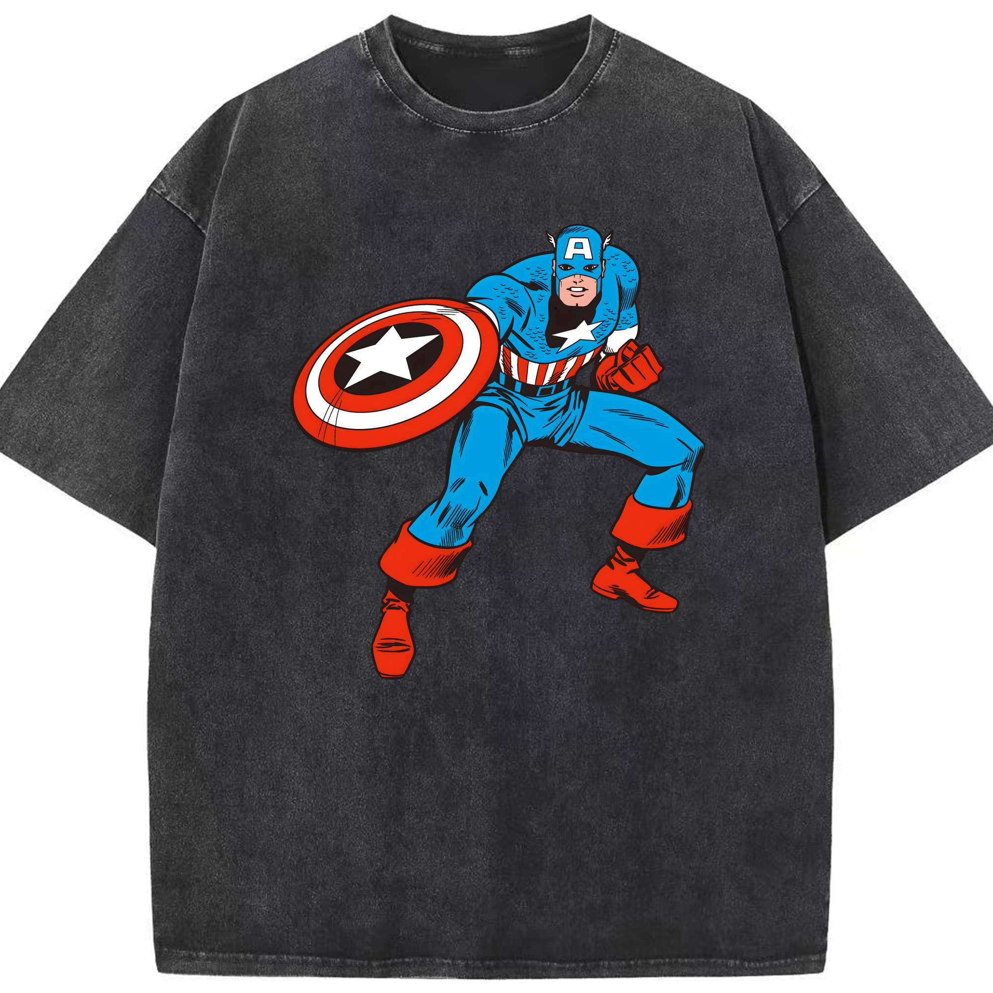（画像用） アベンジャーズ The Avengers 綿100% ヴィンテージ風 半袖Tシャツ（フロントプリント）