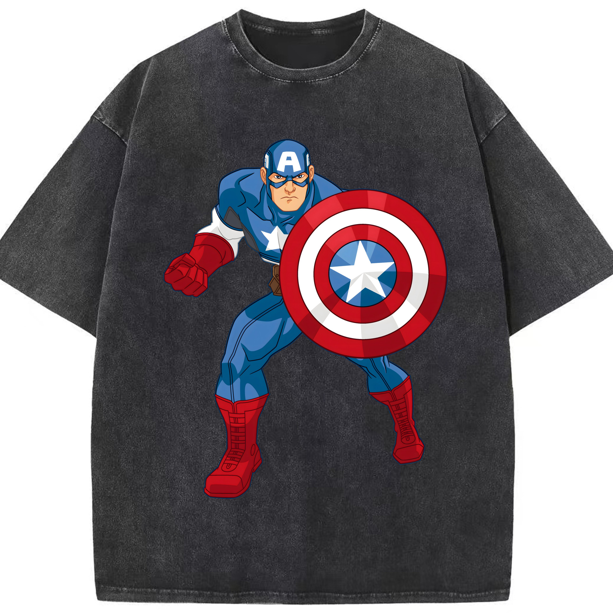 （画像用） アベンジャーズ The Avengers 綿100% ヴィンテージ風 半袖Tシャツ（フロントプリント）