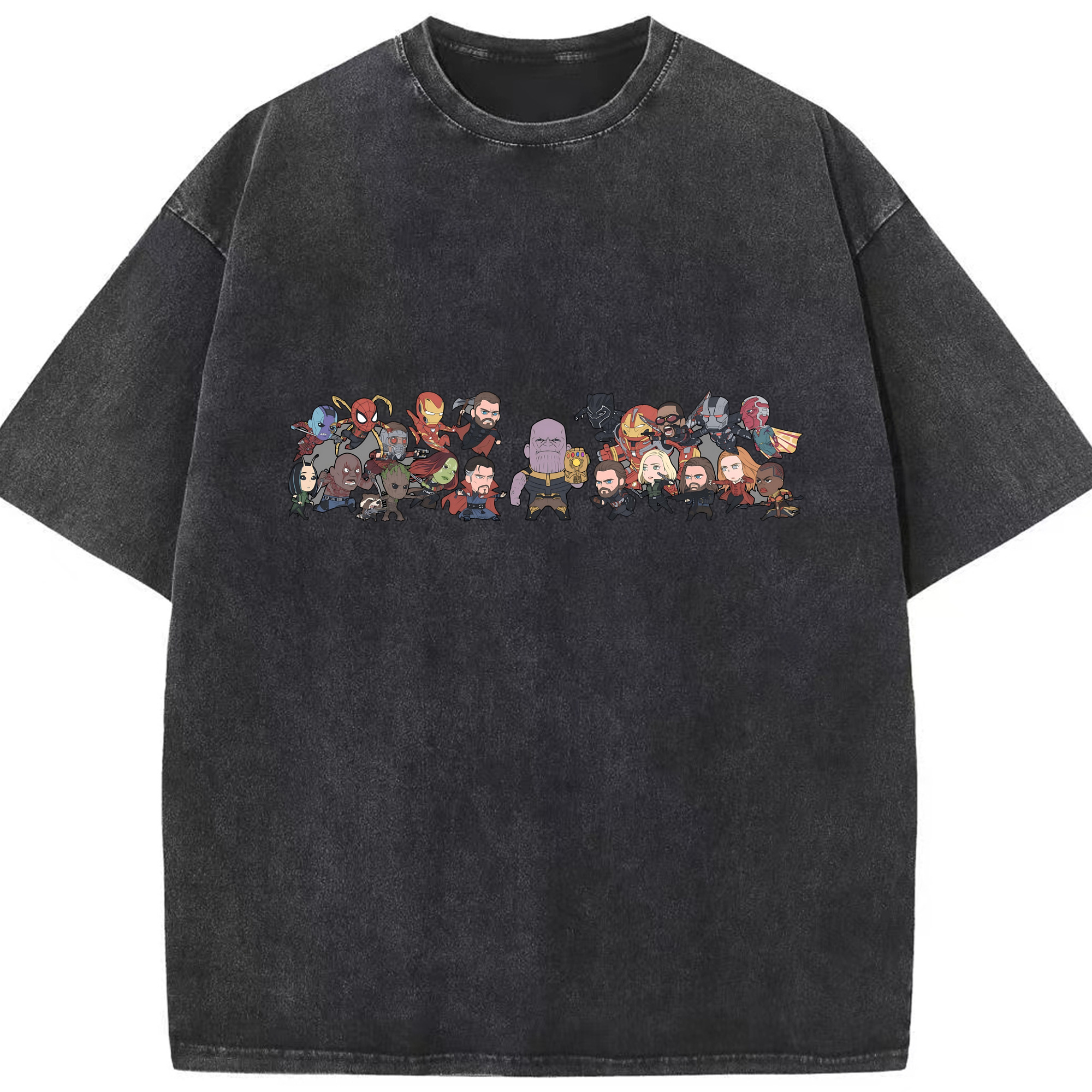 （画像用） アベンジャーズ The Avengers 綿100% ヴィンテージ風 半袖Tシャツ（フロントプリント）