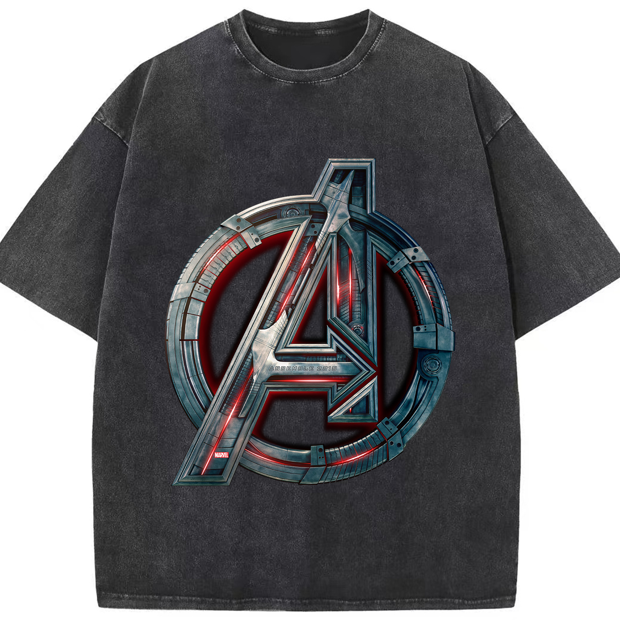 （画像用） アベンジャーズ The Avengers 綿100% ヴィンテージ風 半袖Tシャツ（フロントプリント）