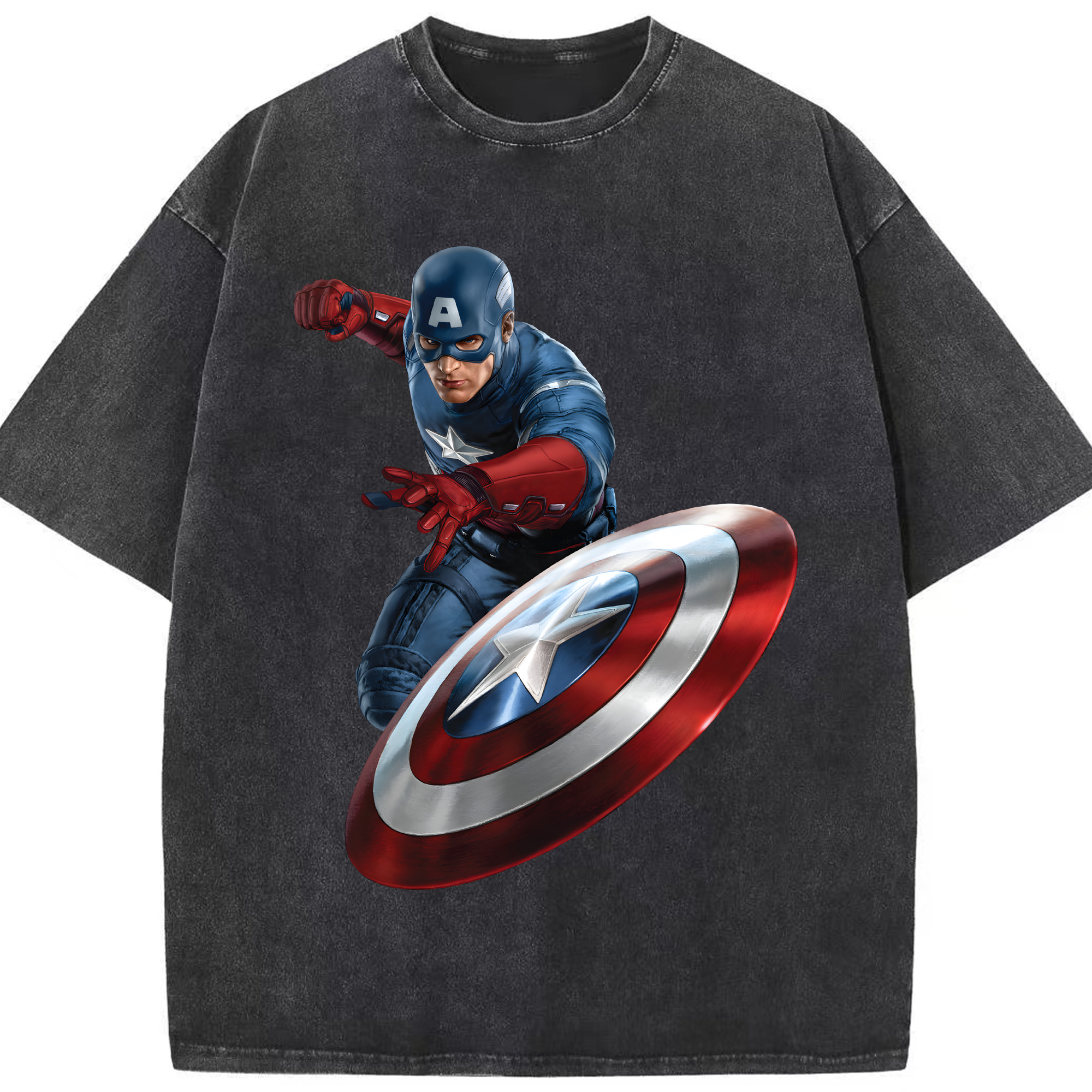 （画像用） アベンジャーズ The Avengers 綿100% ヴィンテージ風 半袖Tシャツ（フロントプリント）