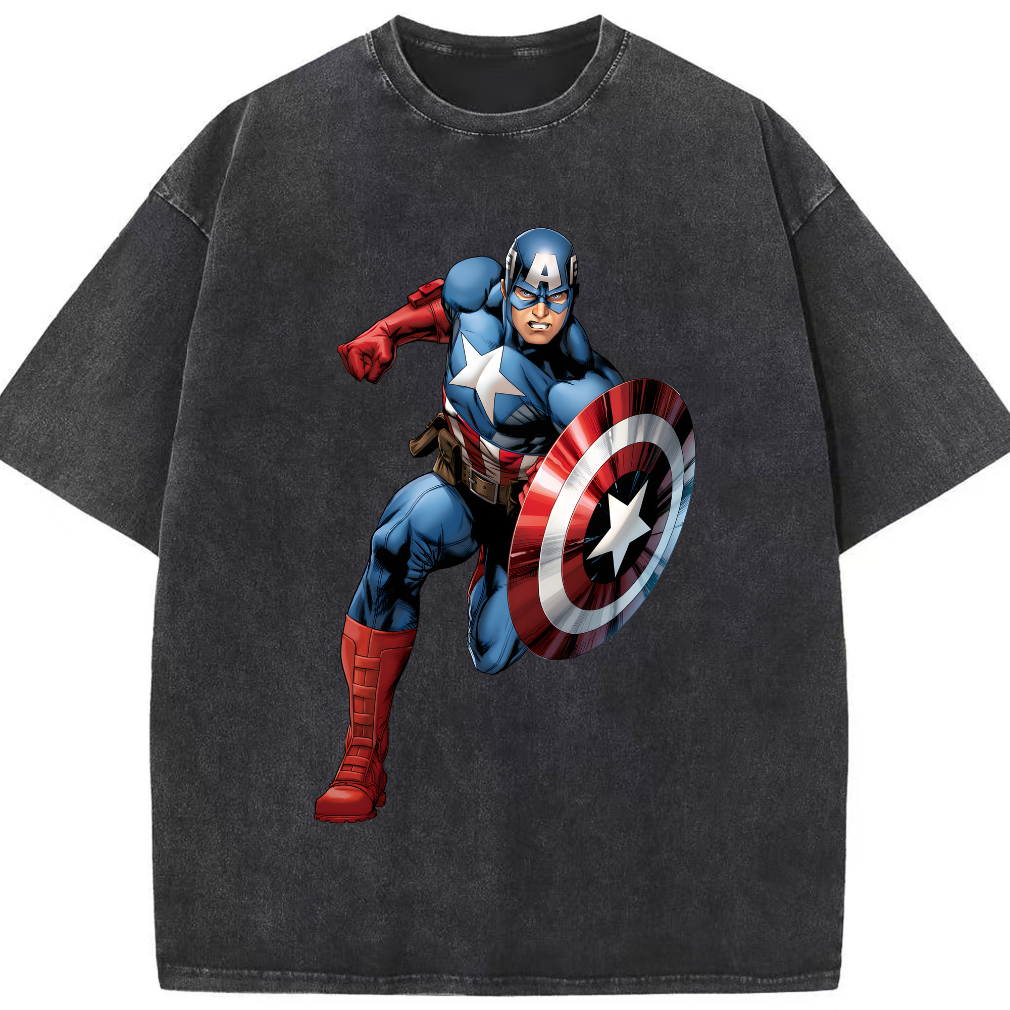 （画像用） アベンジャーズ The Avengers 綿100% ヴィンテージ風 半袖Tシャツ（フロントプリント）