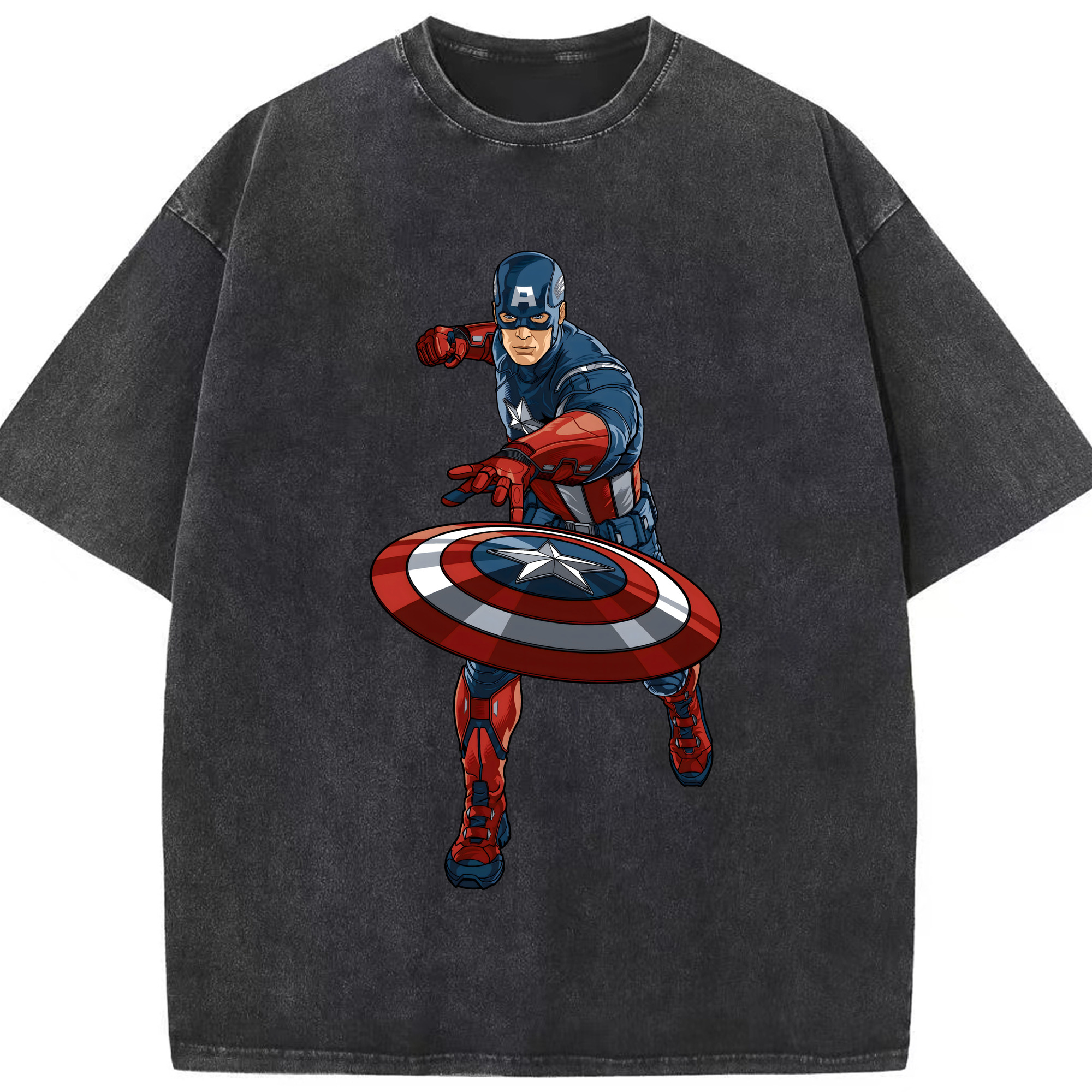 （画像用） アベンジャーズ The Avengers 綿100% ヴィンテージ風 半袖Tシャツ（フロントプリント）
