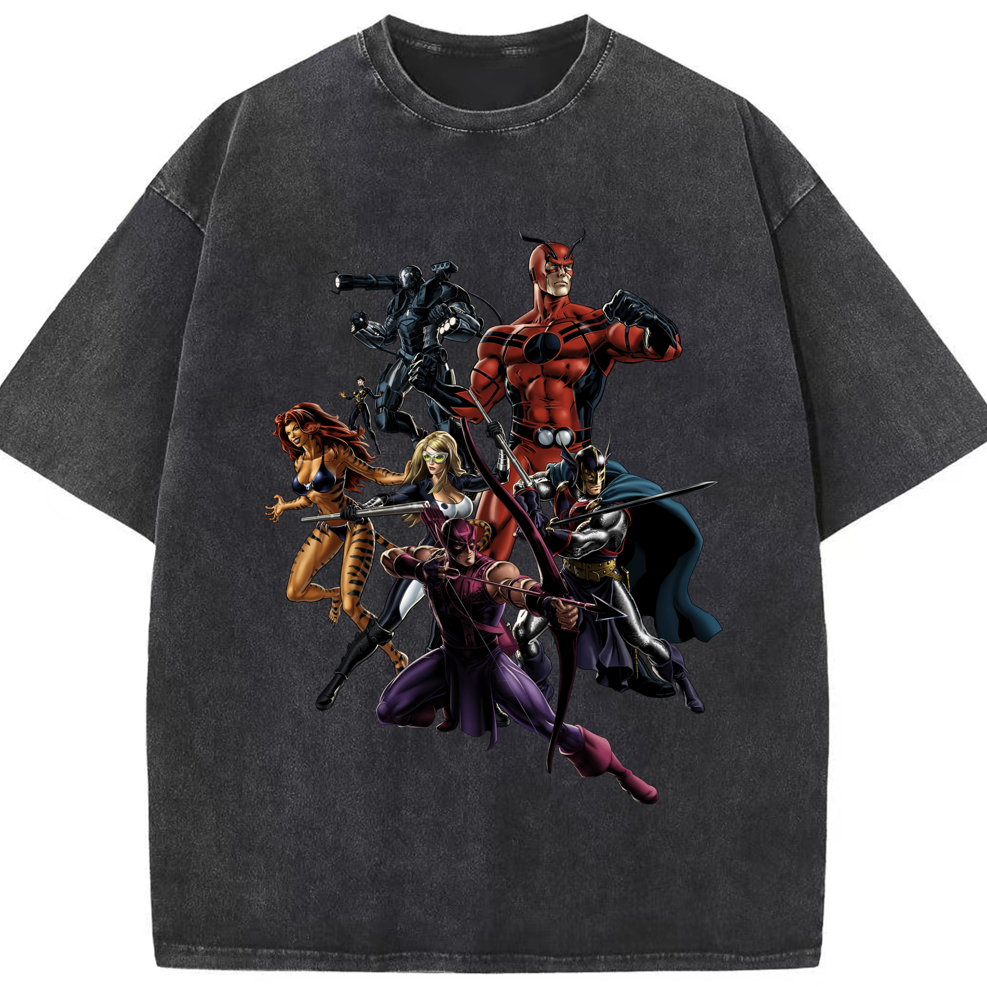 （画像用） アベンジャーズ The Avengers 綿100% ヴィンテージ風 半袖Tシャツ（フロントプリント）