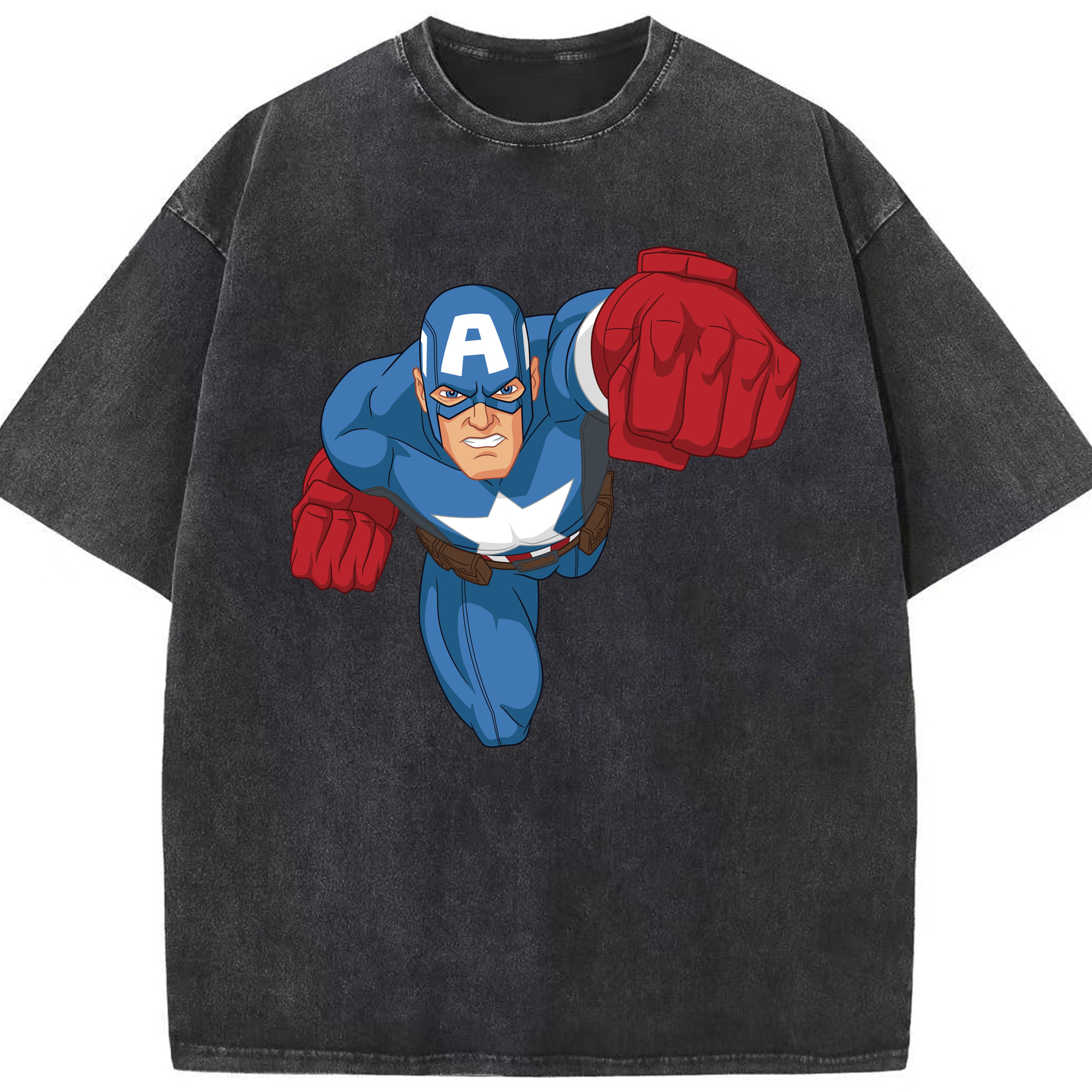 （画像用） アベンジャーズ The Avengers 綿100% ヴィンテージ風 半袖Tシャツ（フロントプリント）