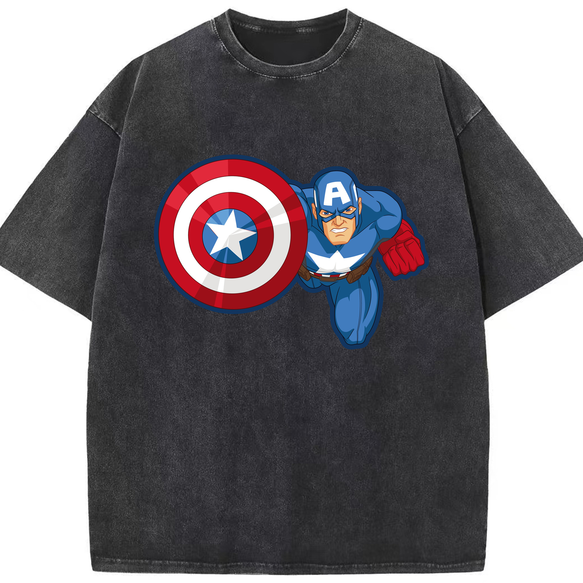 （画像用） アベンジャーズ The Avengers 綿100% ヴィンテージ風 半袖Tシャツ（フロントプリント）