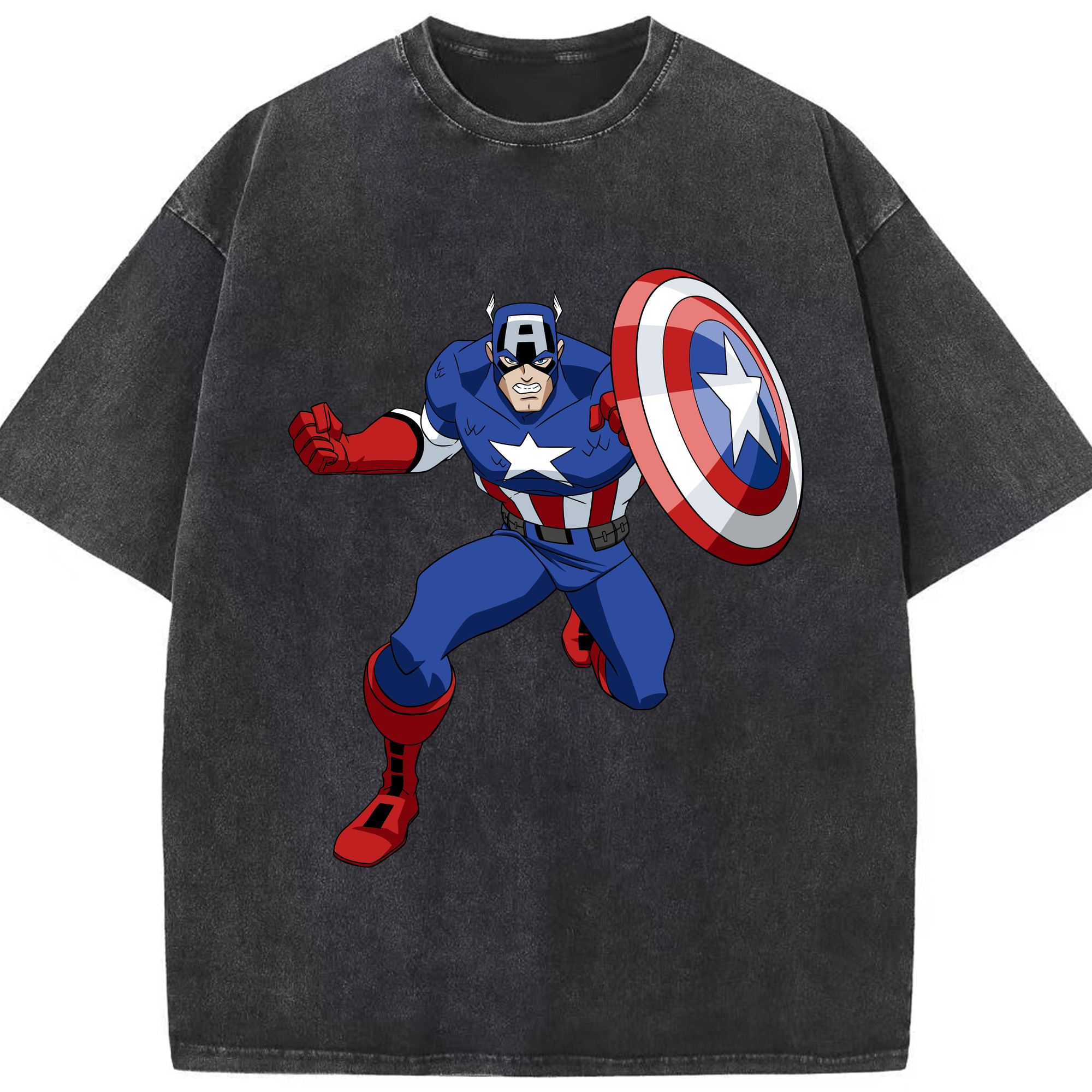 （画像用） アベンジャーズ The Avengers 綿100% ヴィンテージ風 半袖Tシャツ（フロントプリント）