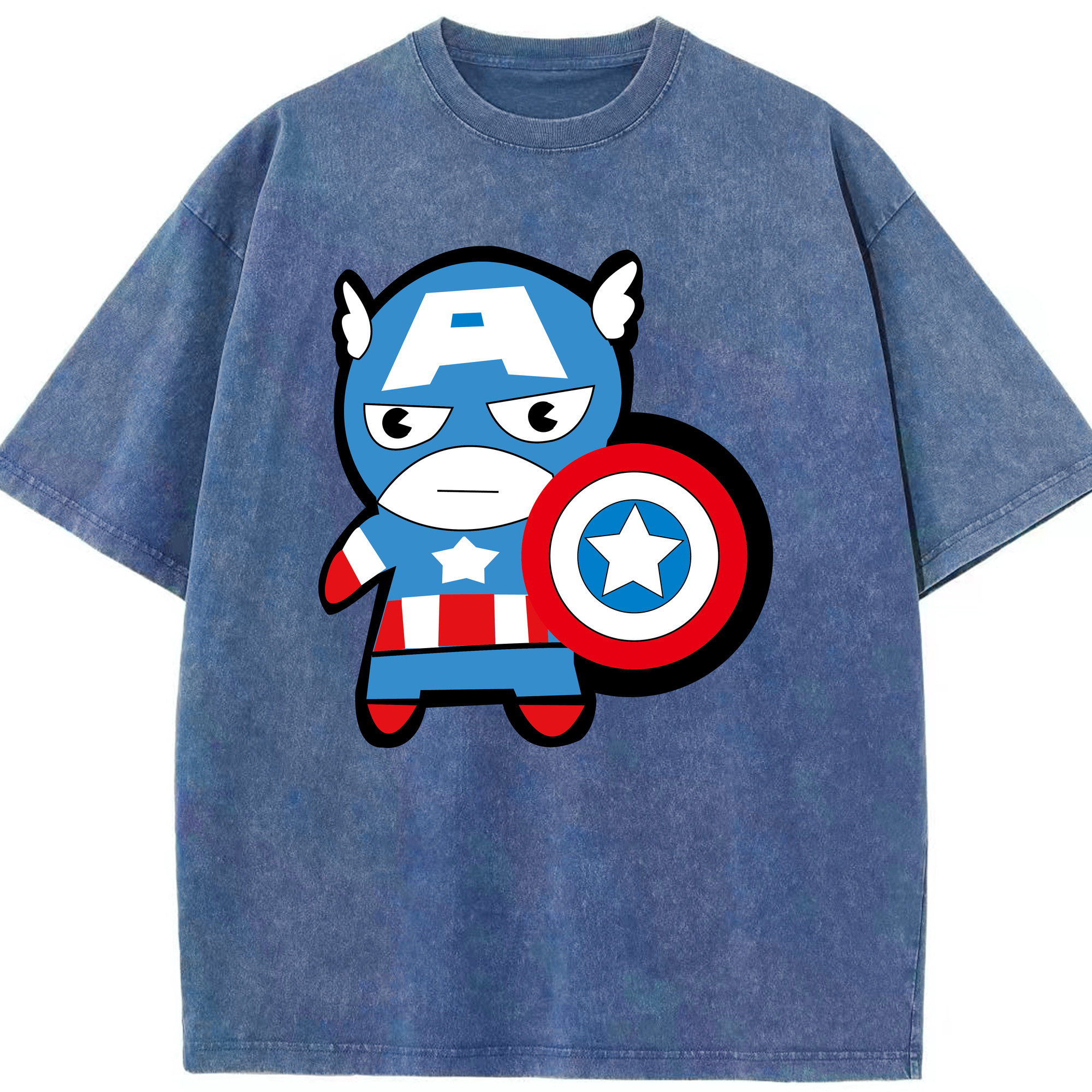 （画像用） アベンジャーズ The Avengers 綿100% ヴィンテージ風 半袖Tシャツ（フロントプリント）