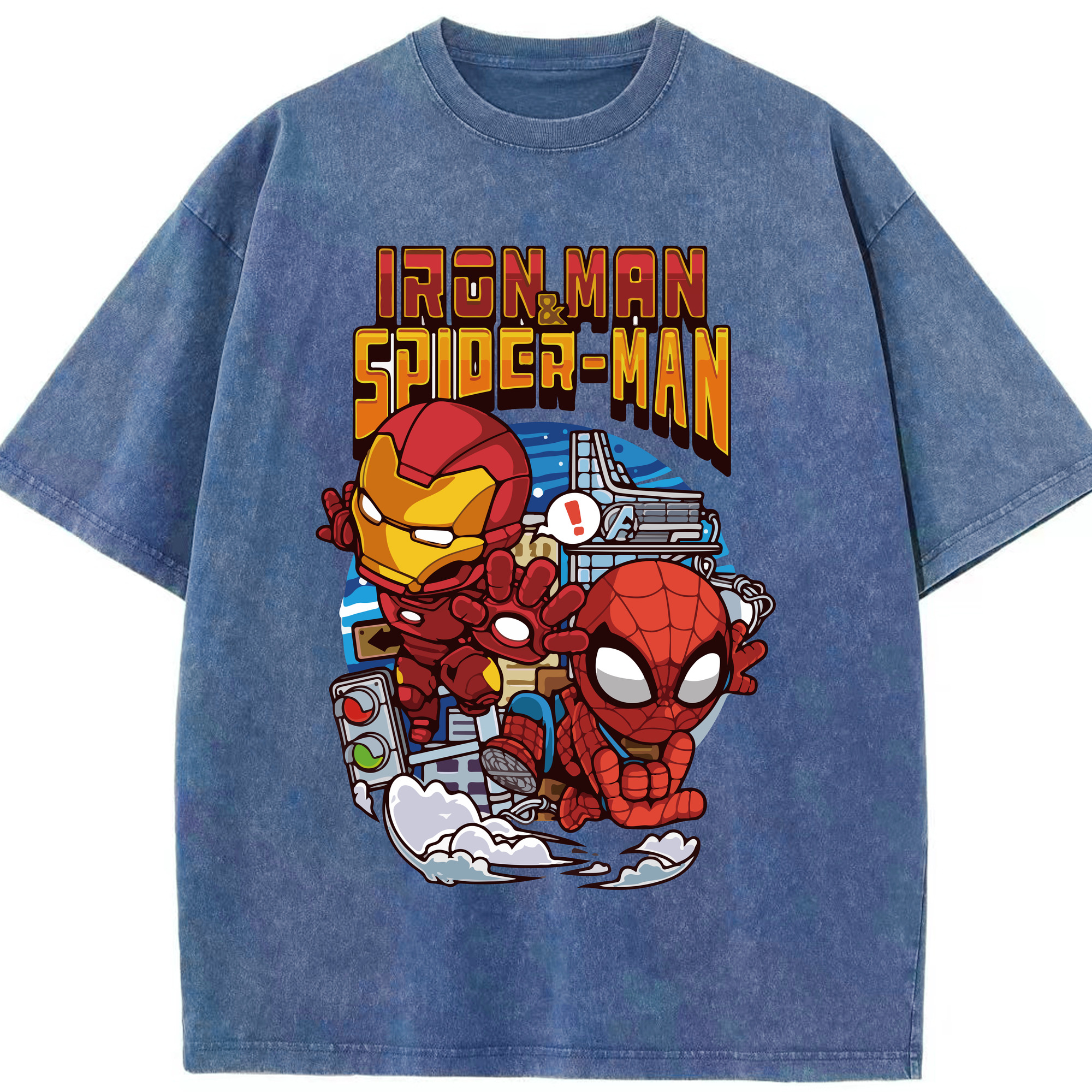 （画像用） アベンジャーズ The Avengers 綿100% ヴィンテージ風 半袖Tシャツ（フロントプリント）