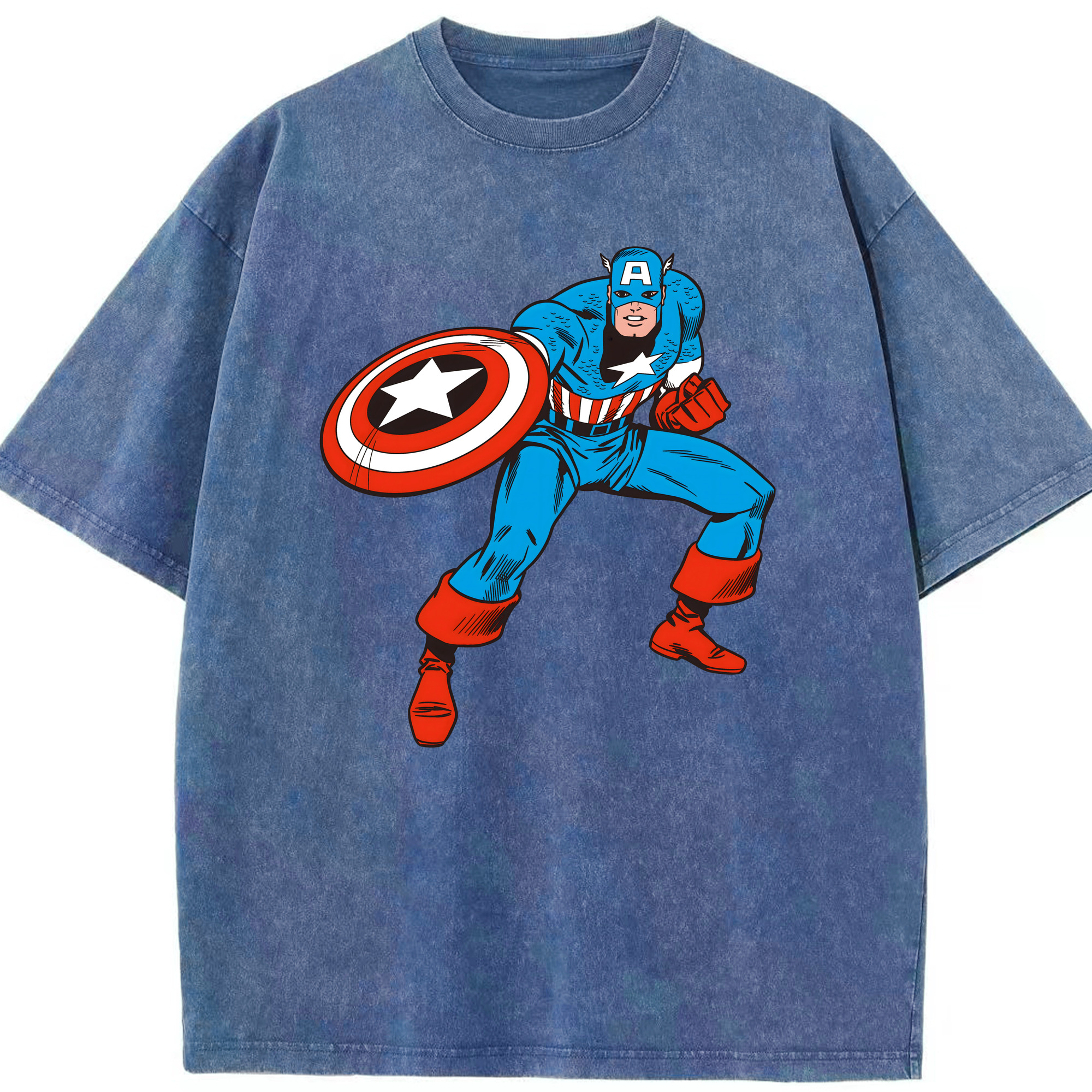 （画像用） アベンジャーズ The Avengers 綿100% ヴィンテージ風 半袖Tシャツ（フロントプリント）