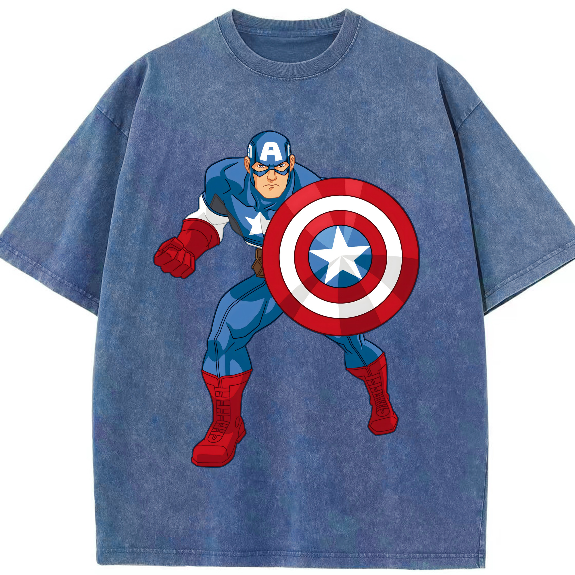 （画像用） アベンジャーズ The Avengers 綿100% ヴィンテージ風 半袖Tシャツ（フロントプリント）