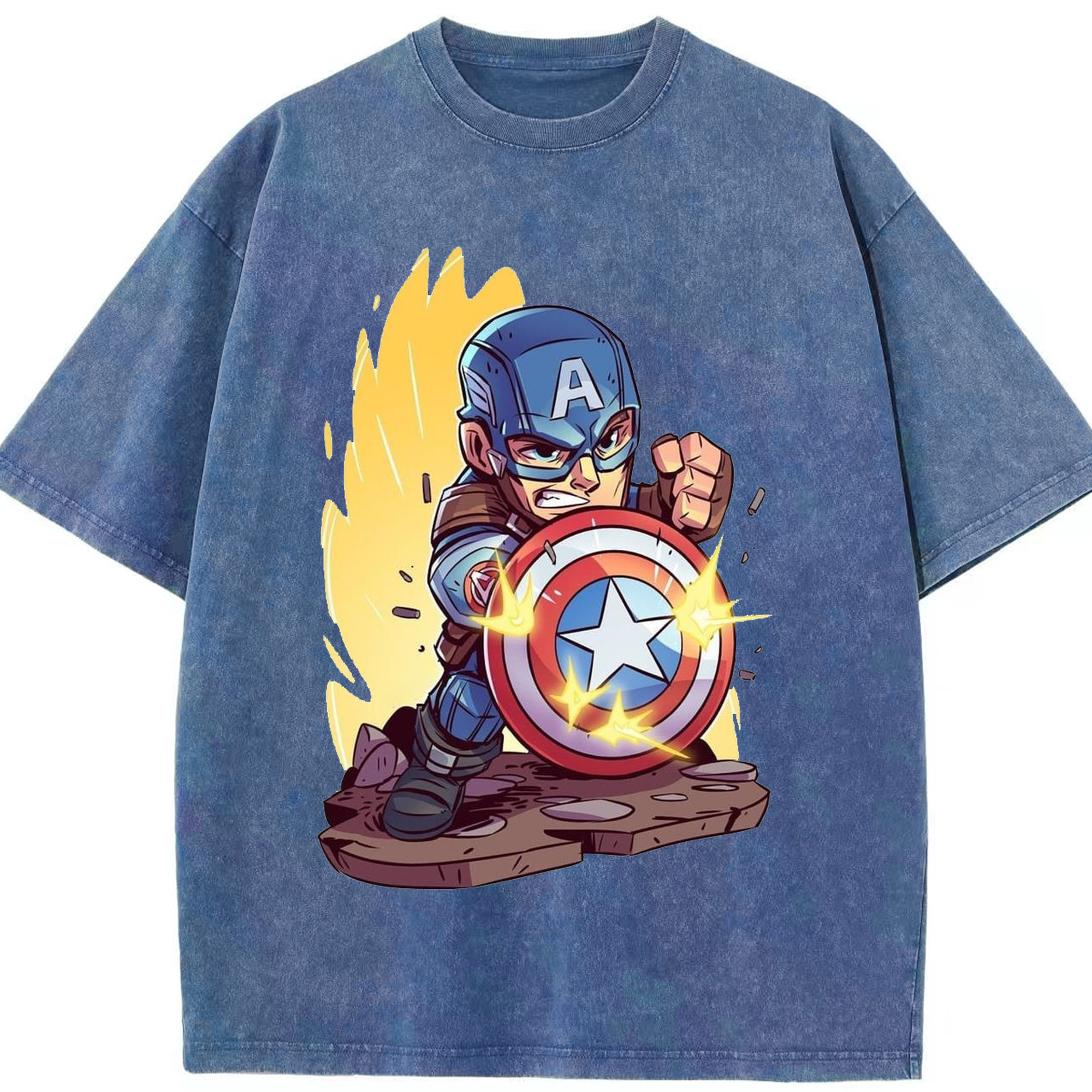 （画像用） アベンジャーズ The Avengers 綿100% ヴィンテージ風 半袖Tシャツ（フロントプリント）
