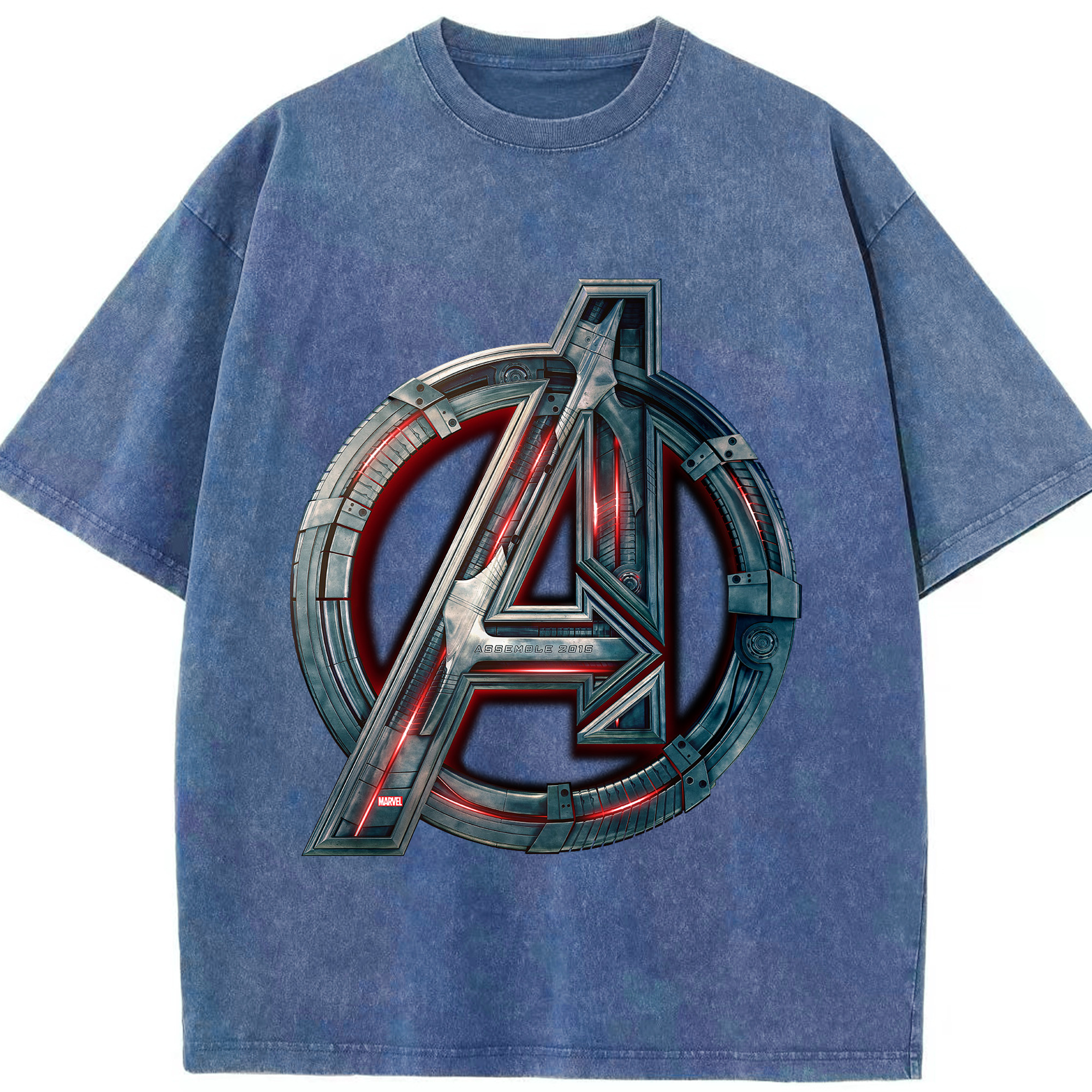 （画像用） アベンジャーズ The Avengers 綿100% ヴィンテージ風 半袖Tシャツ（フロントプリント）
