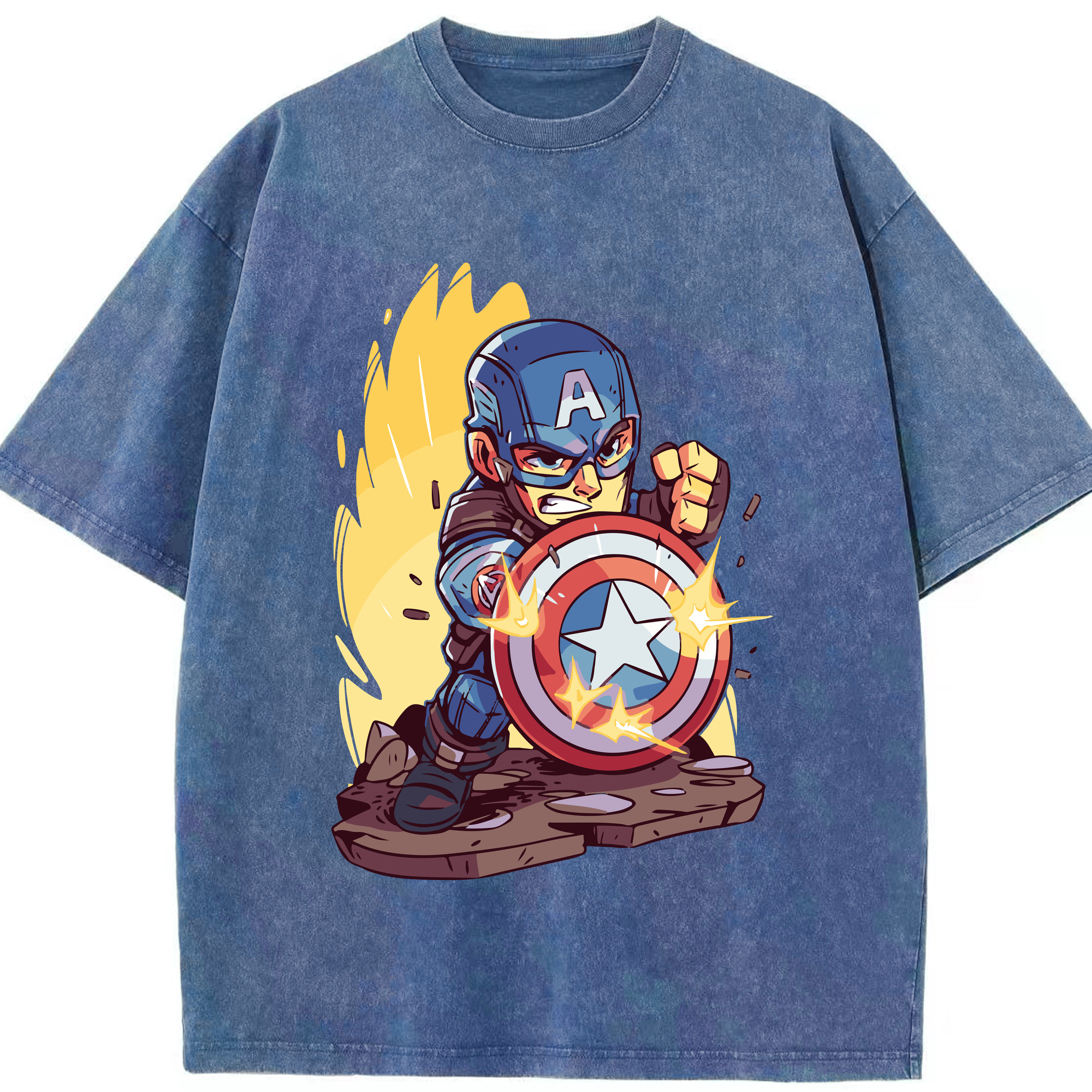 （画像用） アベンジャーズ The Avengers 綿100% ヴィンテージ風 半袖Tシャツ（フロントプリント）
