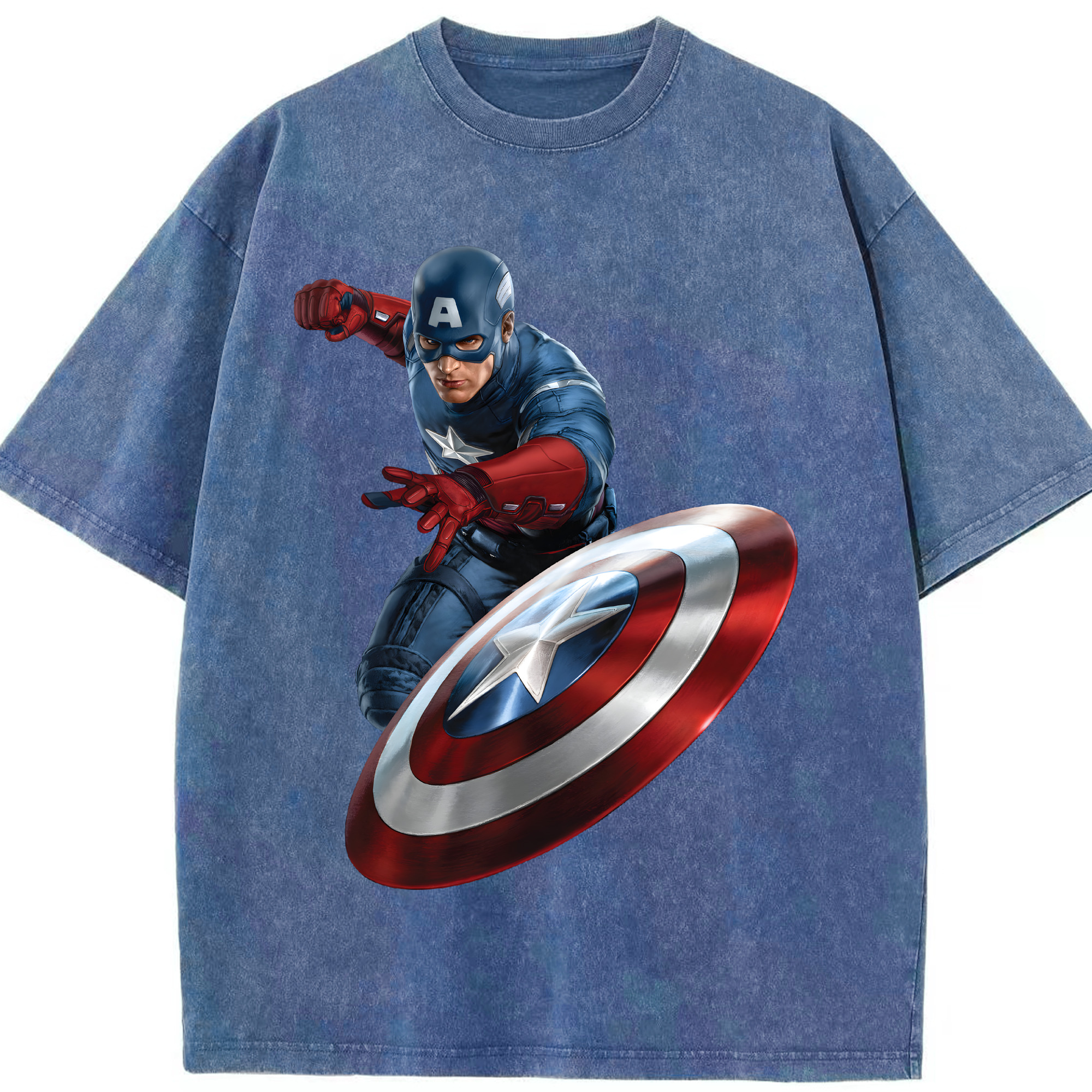 （画像用） アベンジャーズ The Avengers 綿100% ヴィンテージ風 半袖Tシャツ（フロントプリント）