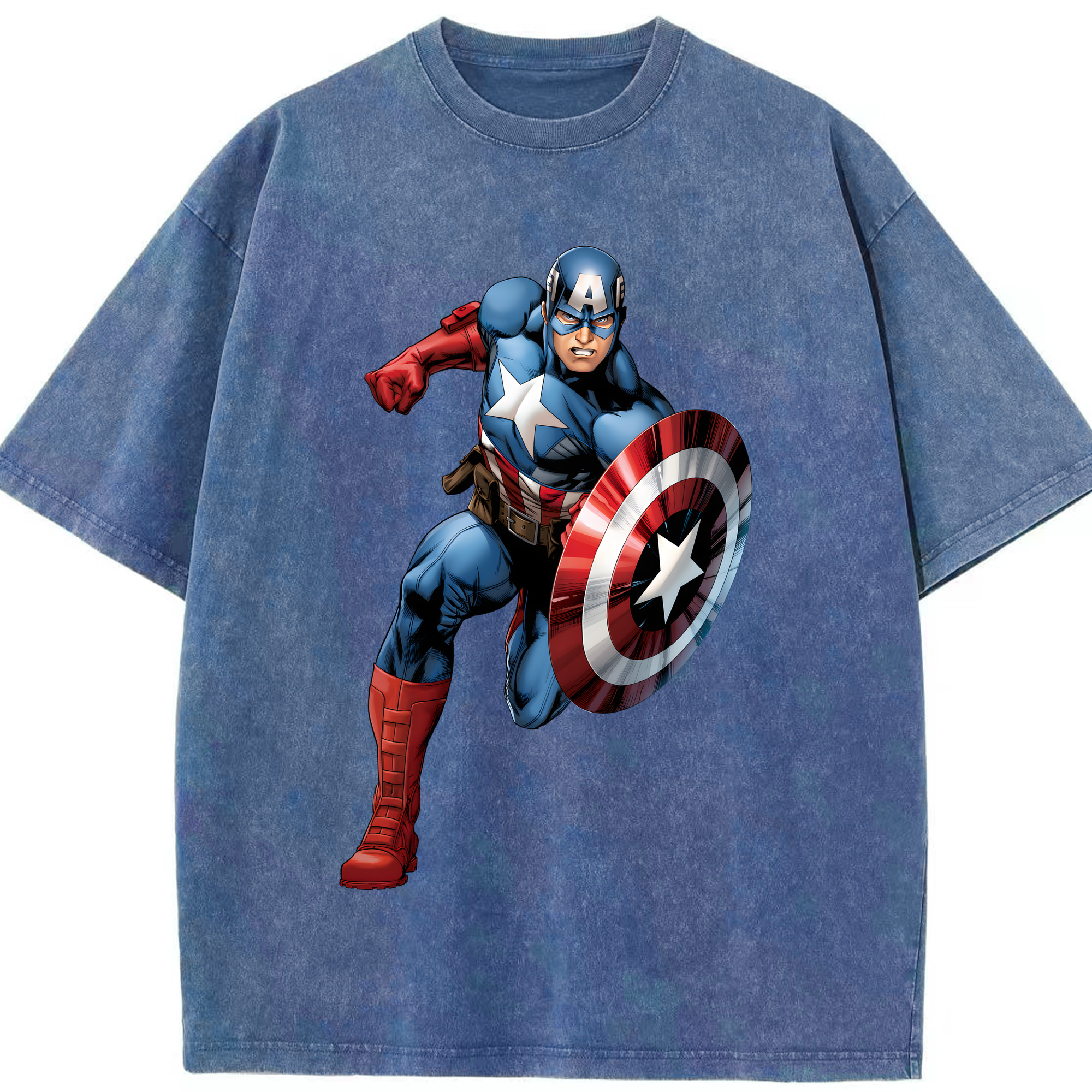 （画像用） アベンジャーズ The Avengers 綿100% ヴィンテージ風 半袖Tシャツ（フロントプリント）