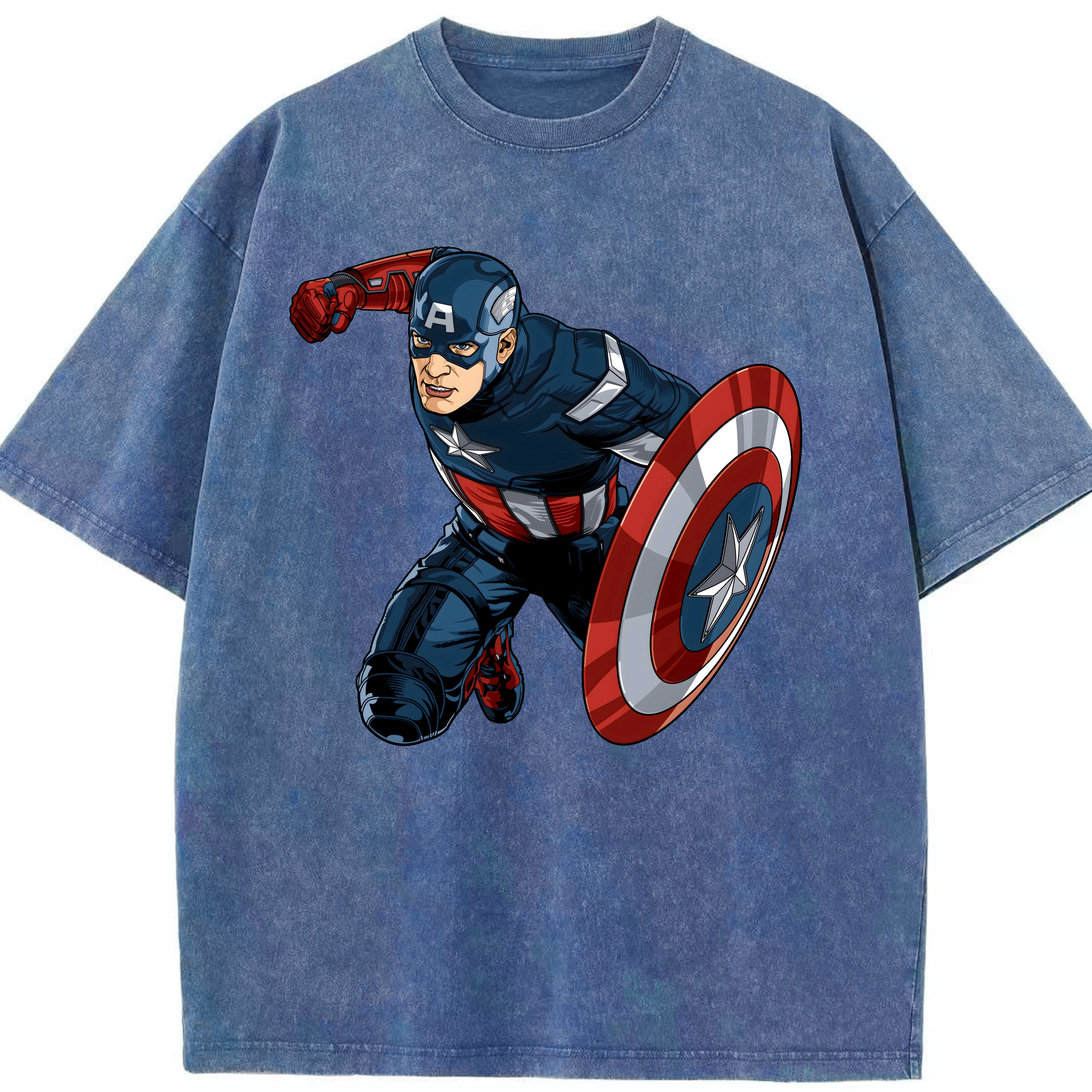 （画像用） アベンジャーズ The Avengers 綿100% ヴィンテージ風 半袖Tシャツ（フロントプリント）