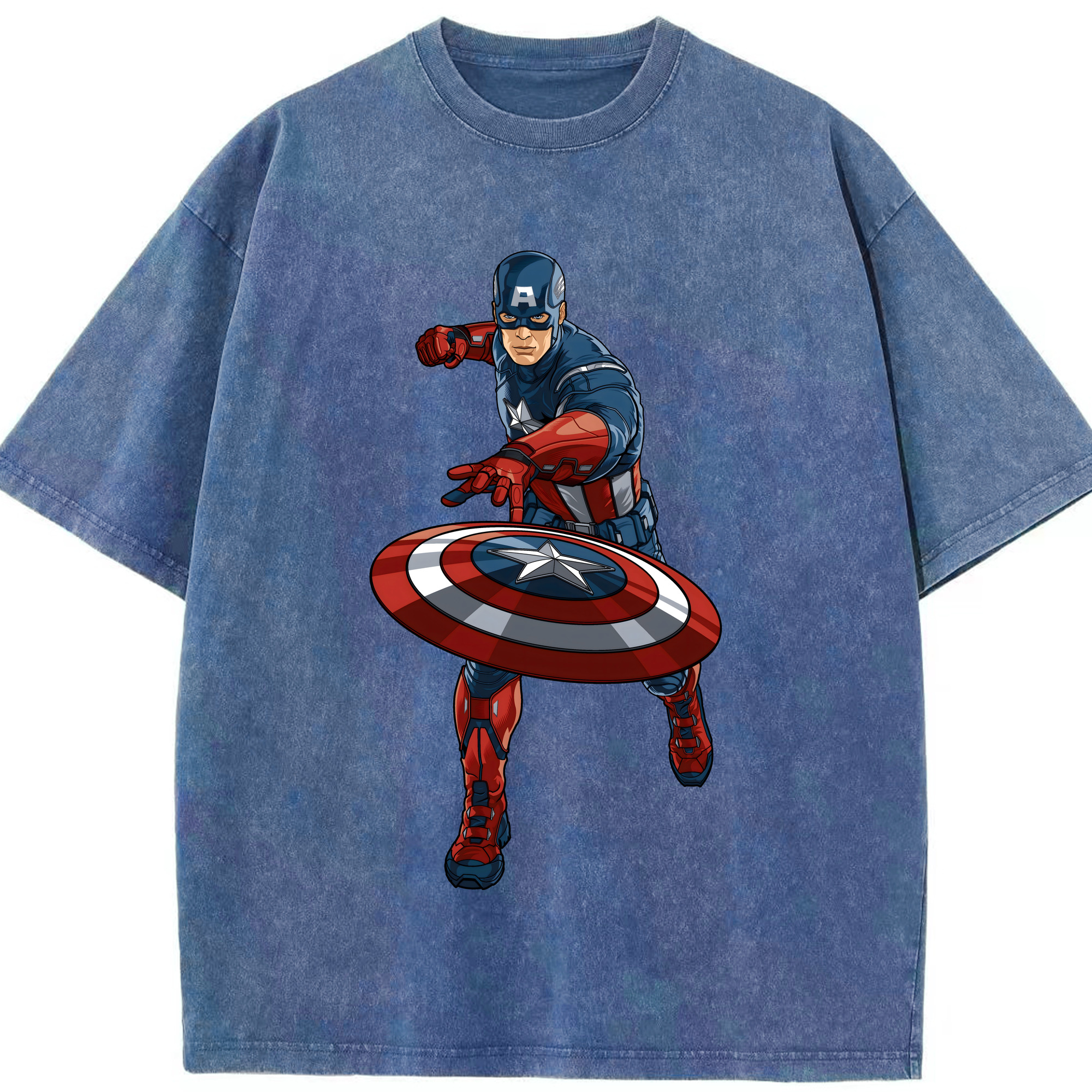 （画像用） アベンジャーズ The Avengers 綿100% ヴィンテージ風 半袖Tシャツ（フロントプリント）