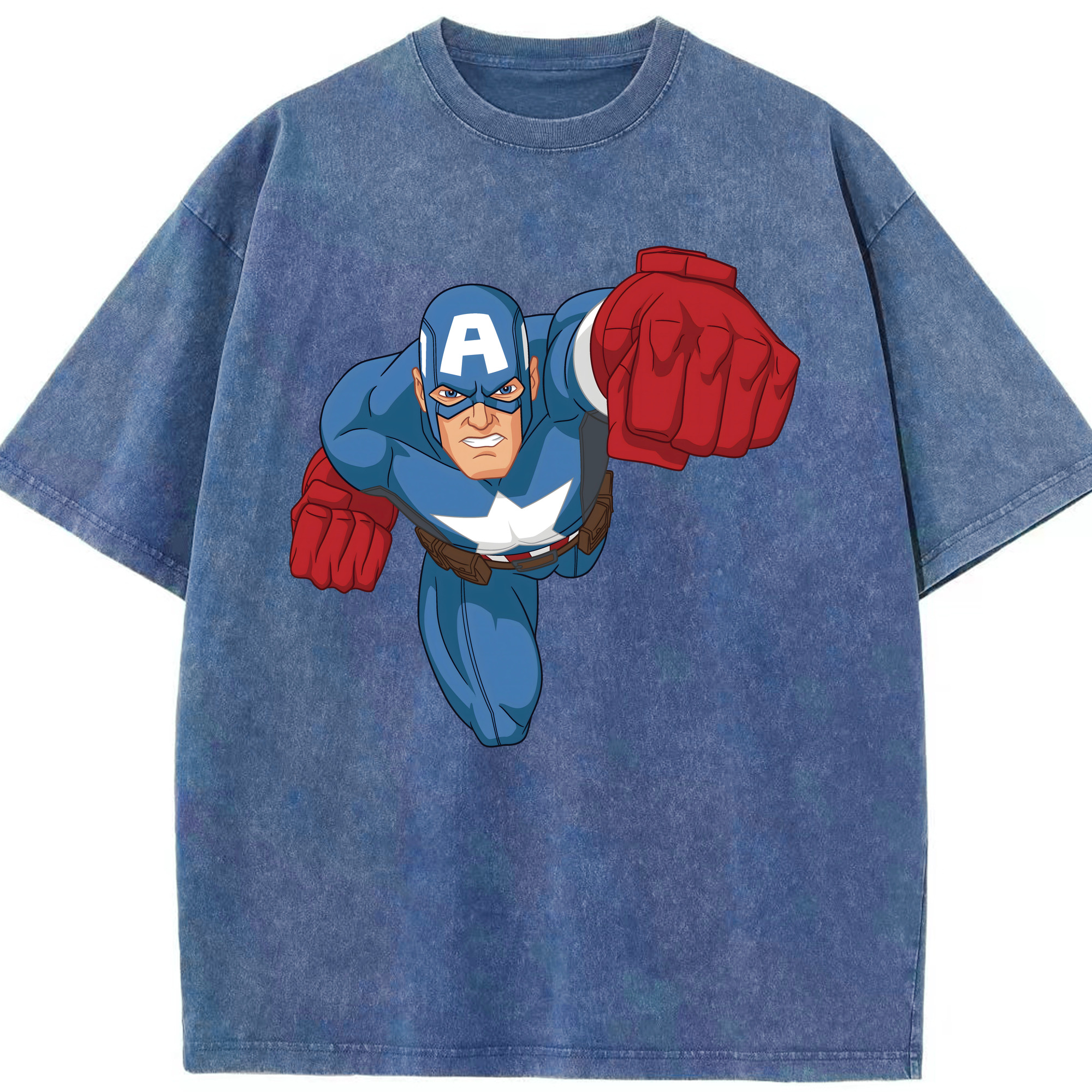 （画像用） アベンジャーズ The Avengers 綿100% ヴィンテージ風 半袖Tシャツ（フロントプリント）