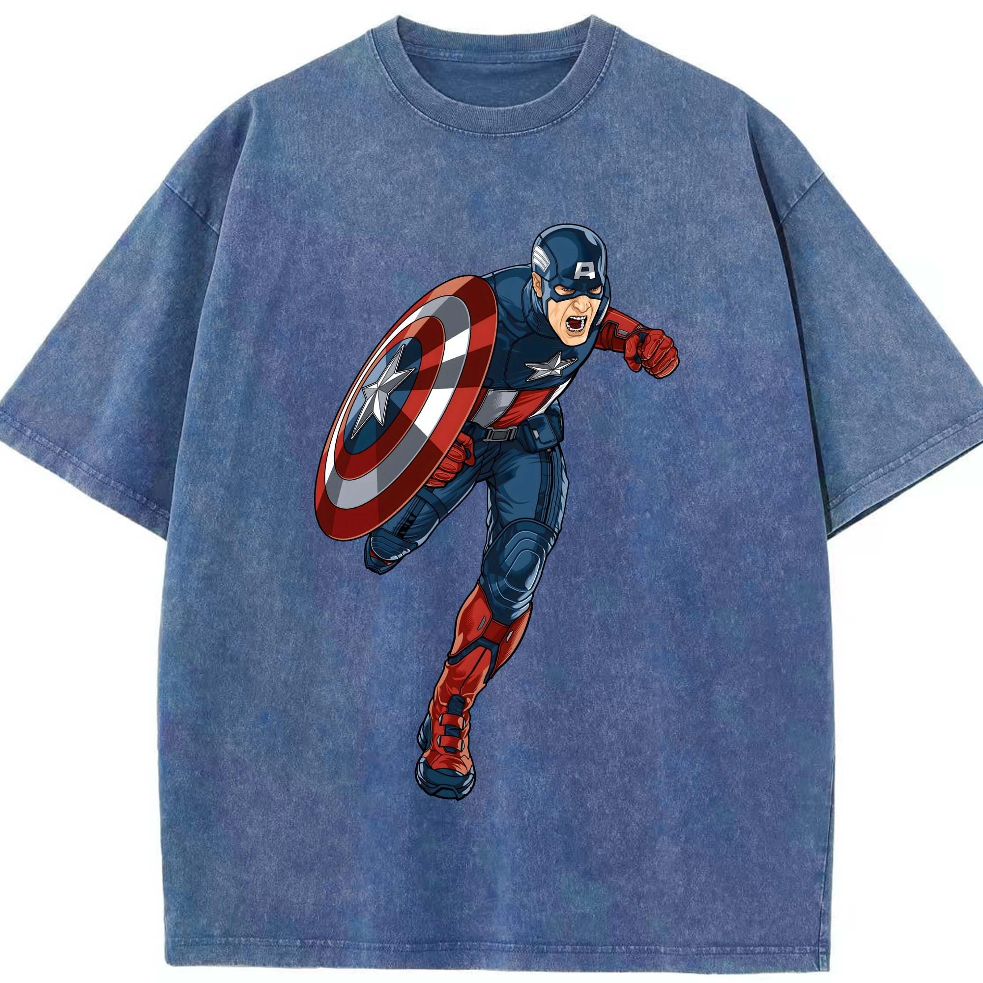 （画像用） アベンジャーズ The Avengers 綿100% ヴィンテージ風 半袖Tシャツ（フロントプリント）