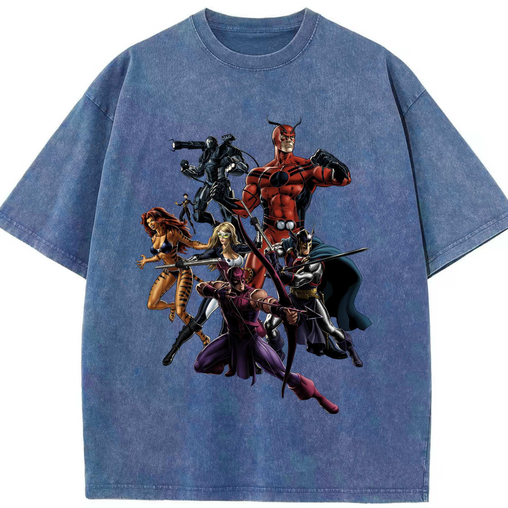（画像用） アベンジャーズ The Avengers 綿100% ヴィンテージ風 半袖Tシャツ（フロントプリント）