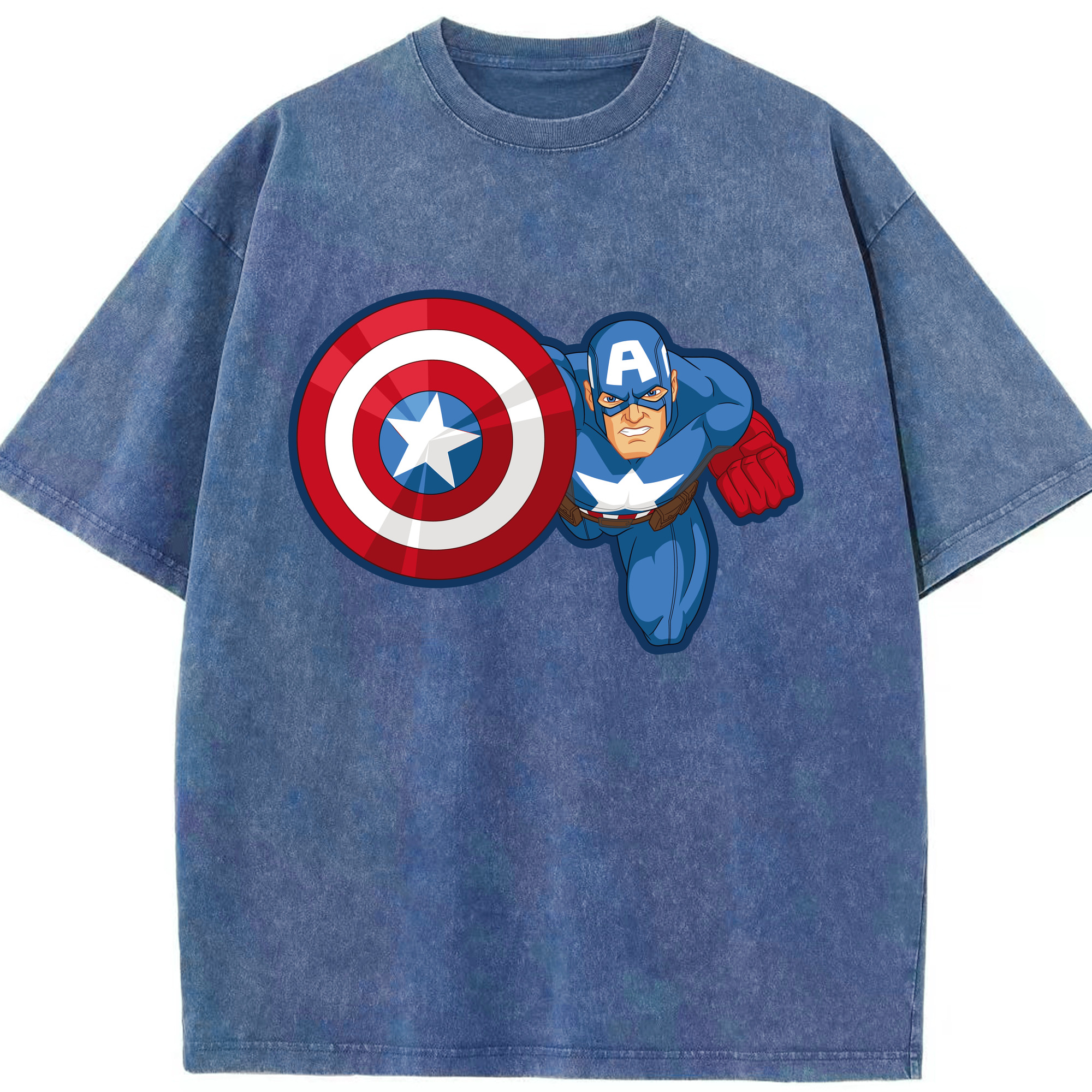 （画像用） アベンジャーズ The Avengers 綿100% ヴィンテージ風 半袖Tシャツ（フロントプリント）