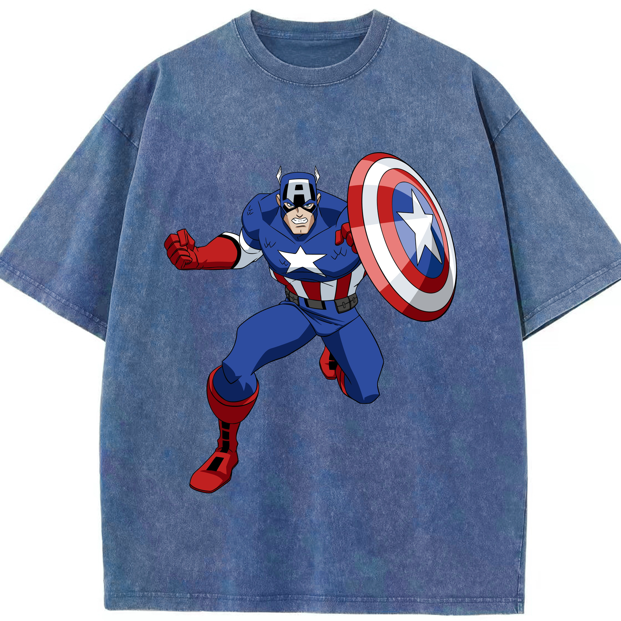 （画像用） アベンジャーズ The Avengers 綿100% ヴィンテージ風 半袖Tシャツ（フロントプリント）
