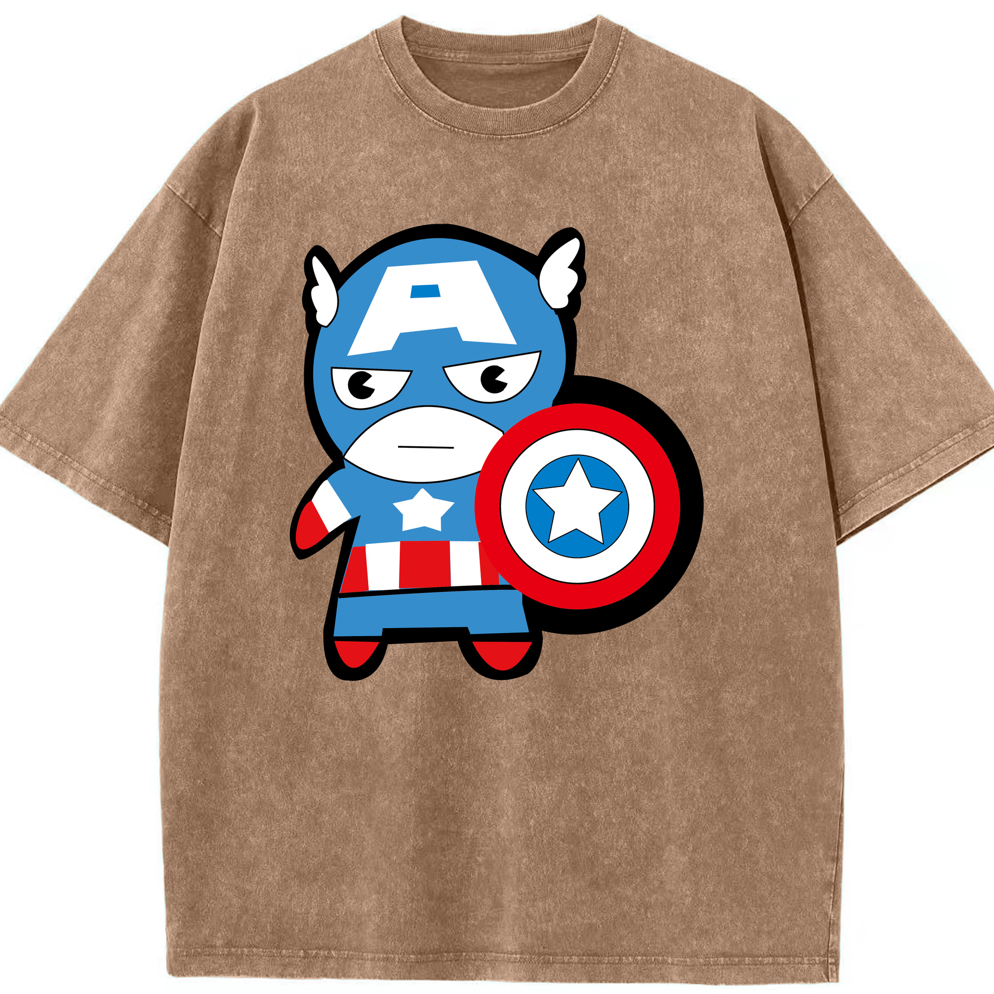 （画像用） アベンジャーズ The Avengers 綿100% ヴィンテージ風 半袖Tシャツ（フロントプリント）