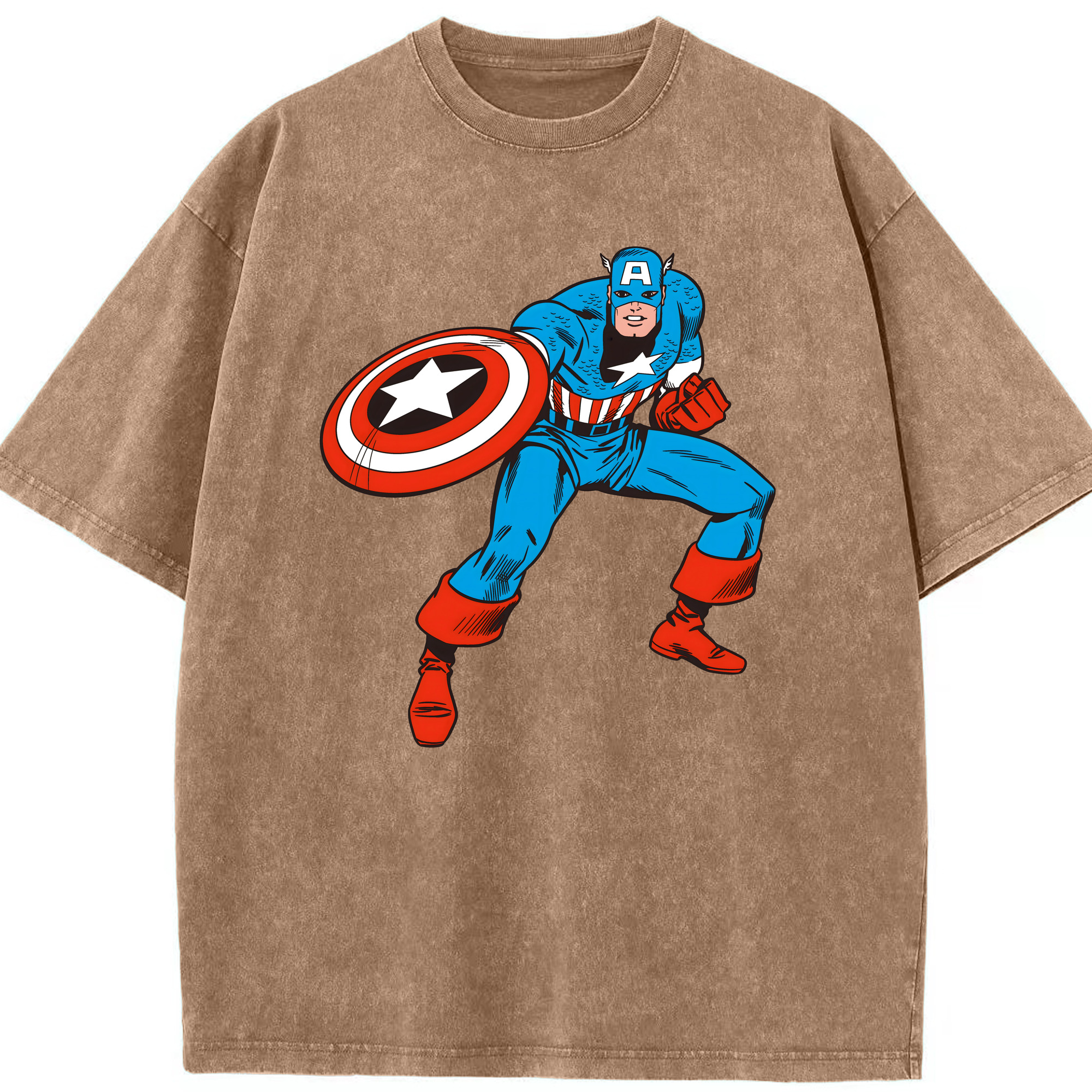 （画像用） アベンジャーズ The Avengers 綿100% ヴィンテージ風 半袖Tシャツ（フロントプリント）