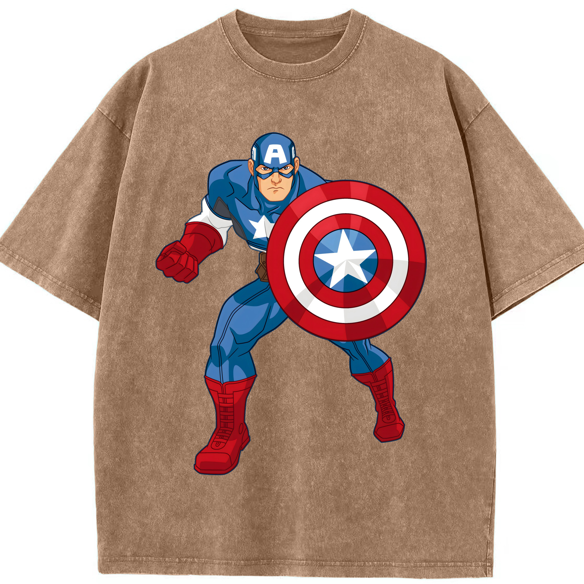 （画像用） アベンジャーズ The Avengers 綿100% ヴィンテージ風 半袖Tシャツ（フロントプリント）