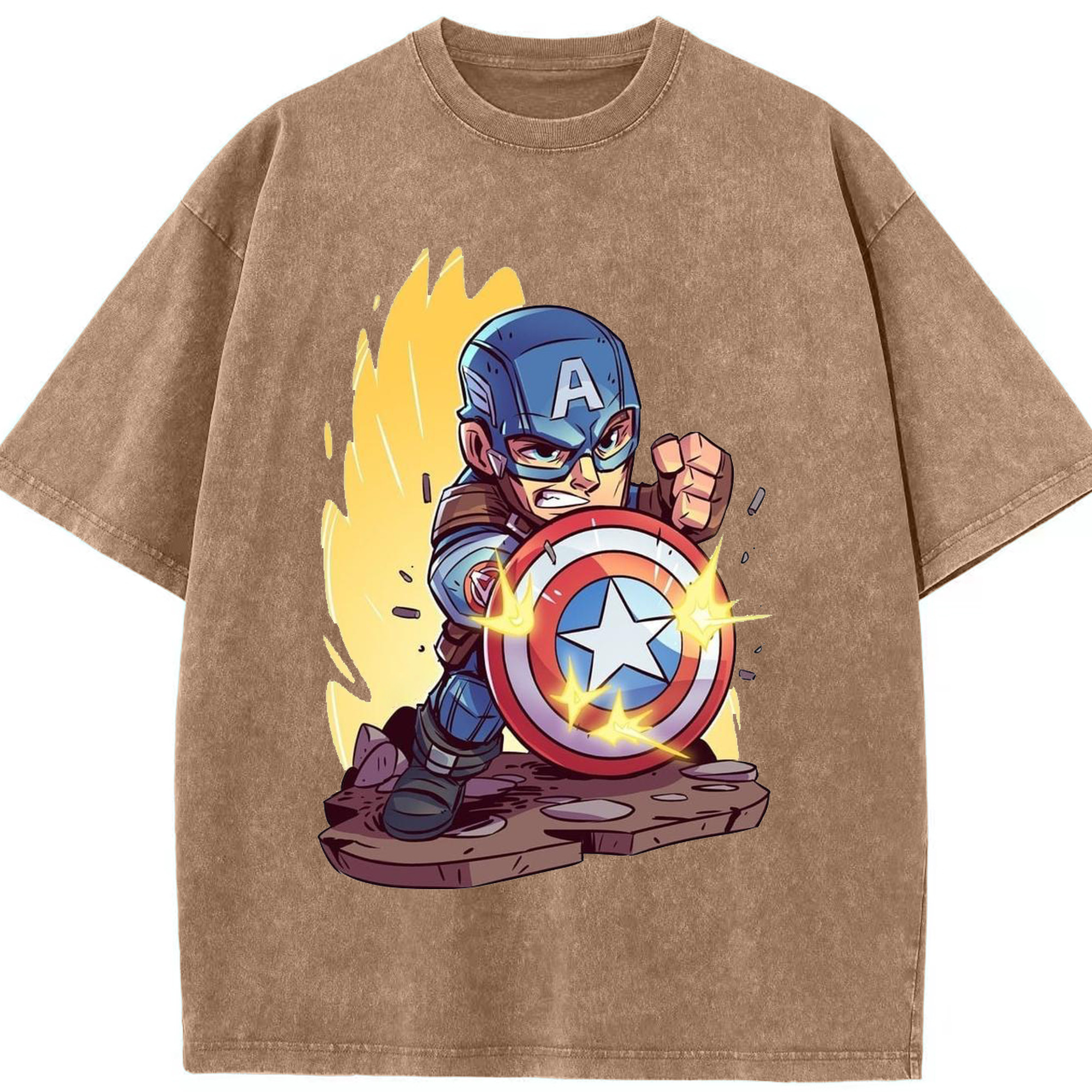 （画像用） アベンジャーズ The Avengers 綿100% ヴィンテージ風 半袖Tシャツ（フロントプリント）