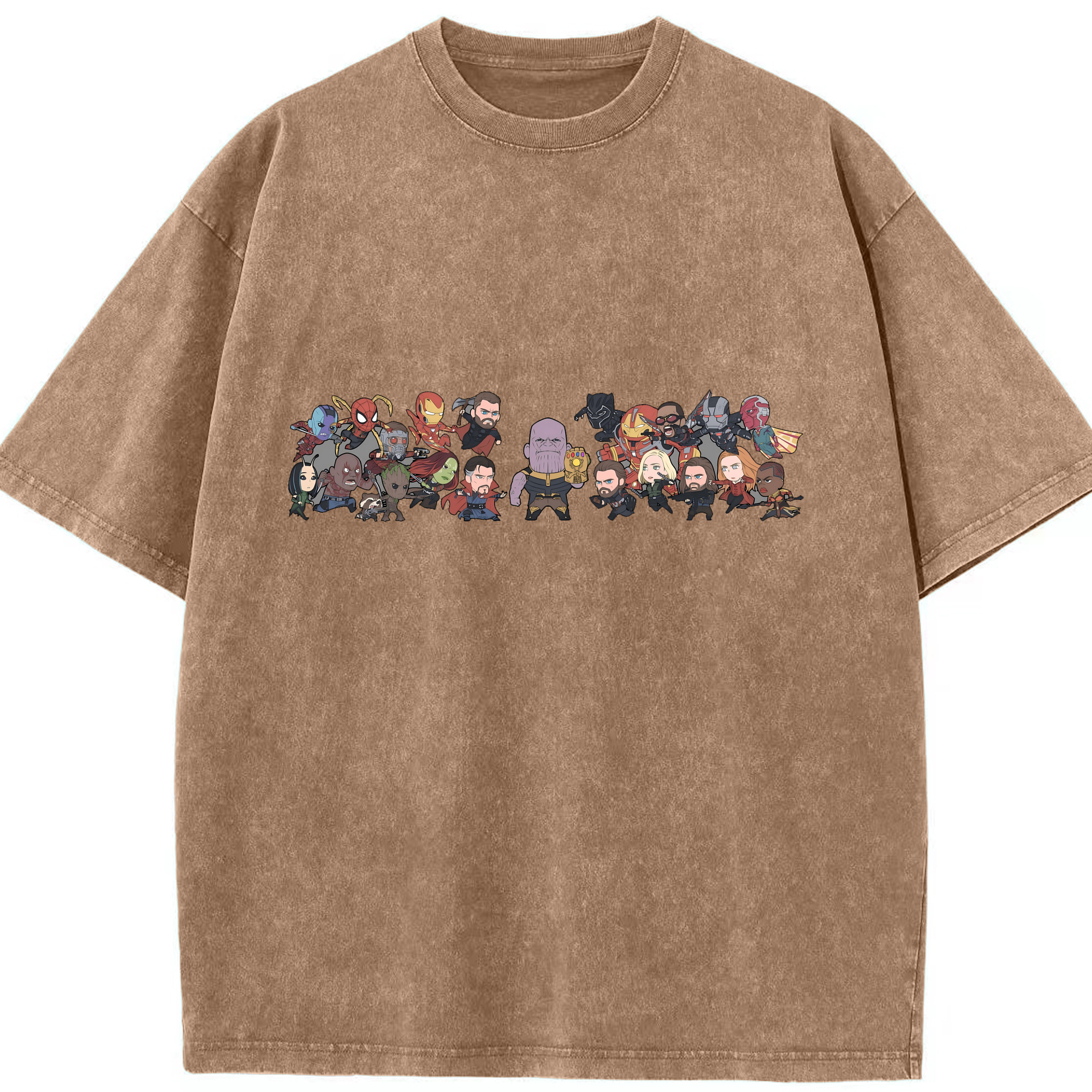 （画像用） アベンジャーズ The Avengers 綿100% ヴィンテージ風 半袖Tシャツ（フロントプリント）