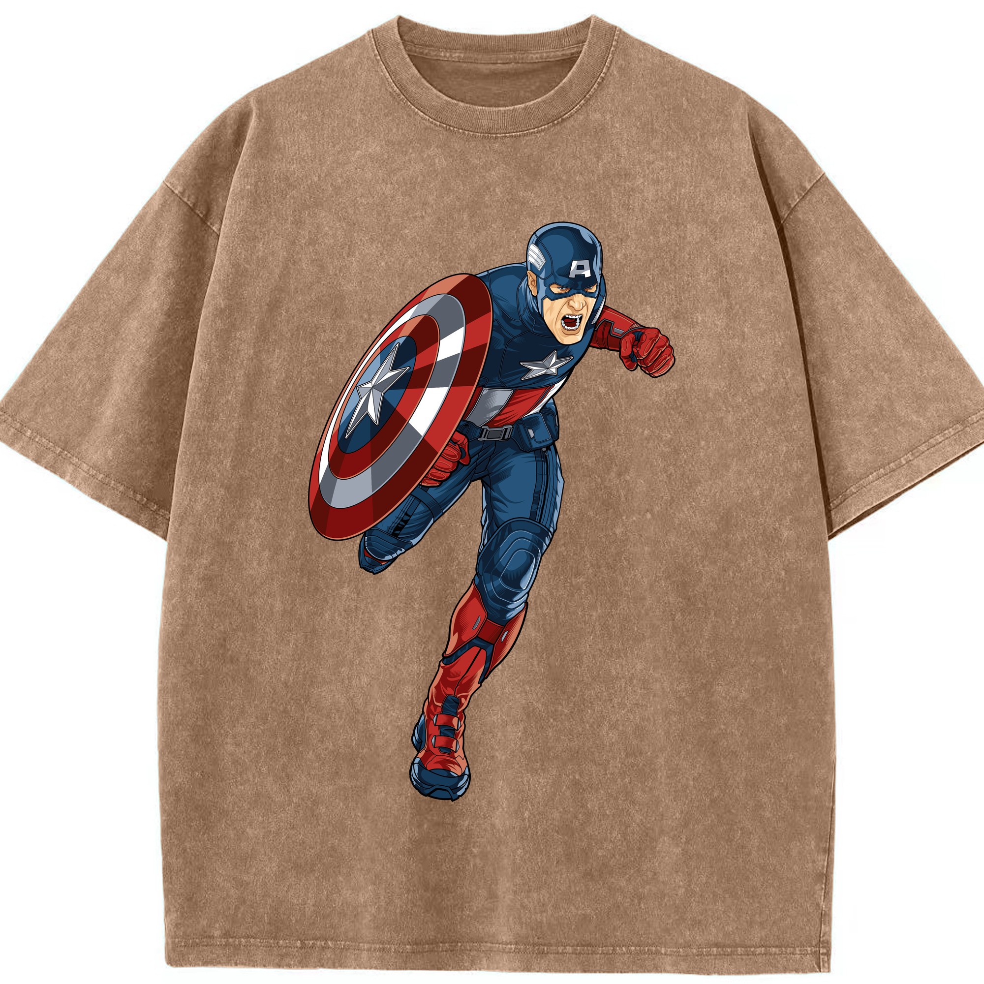 （画像用） アベンジャーズ The Avengers 綿100% ヴィンテージ風 半袖Tシャツ（フロントプリント）