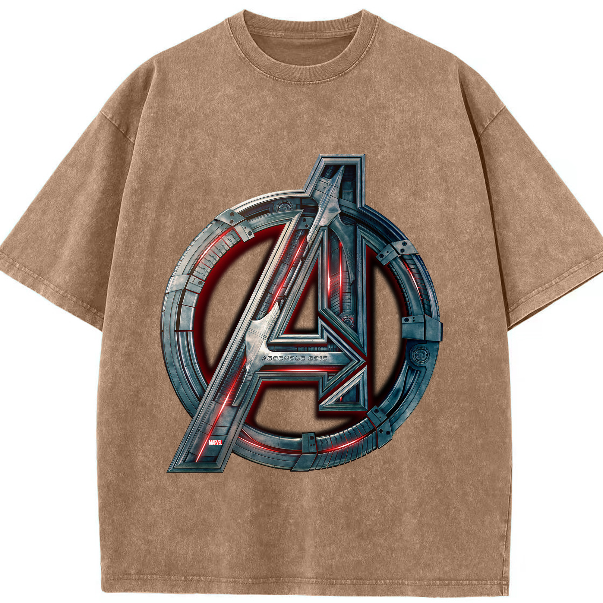 （画像用） アベンジャーズ The Avengers 綿100% ヴィンテージ風 半袖Tシャツ（フロントプリント）